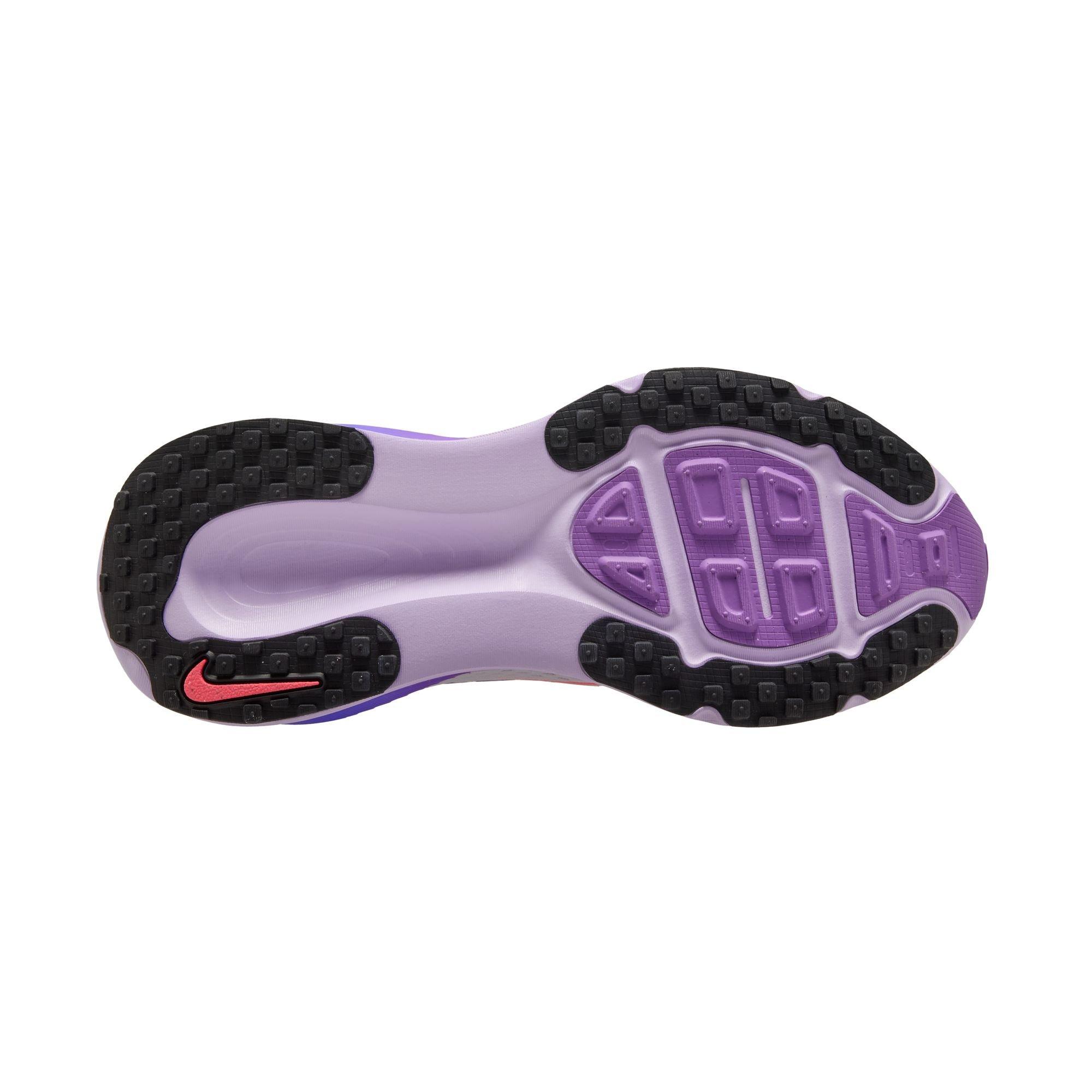 Nike Vomero 18 "White/Hot Lava/Violet Mist/Sapphire" Women's Road Running Shoe - WHITE/PURPLE Thumbnail View 9