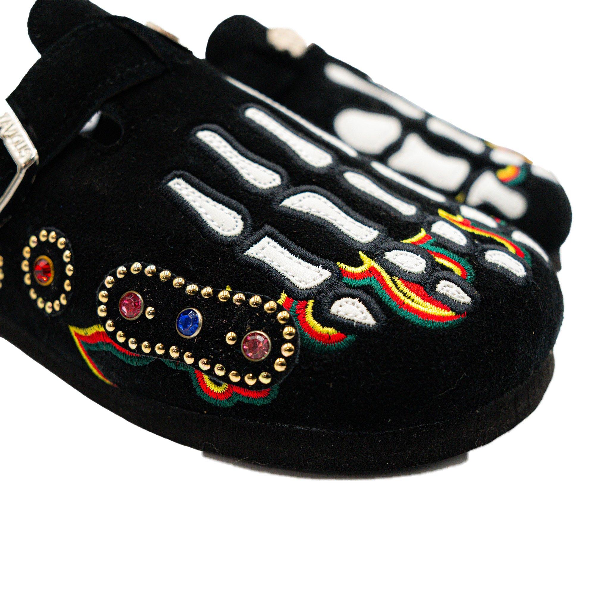 Octavious Marks "Joyas" Unisex Clog - BLACK/WHITE/RED Thumbnail View 2