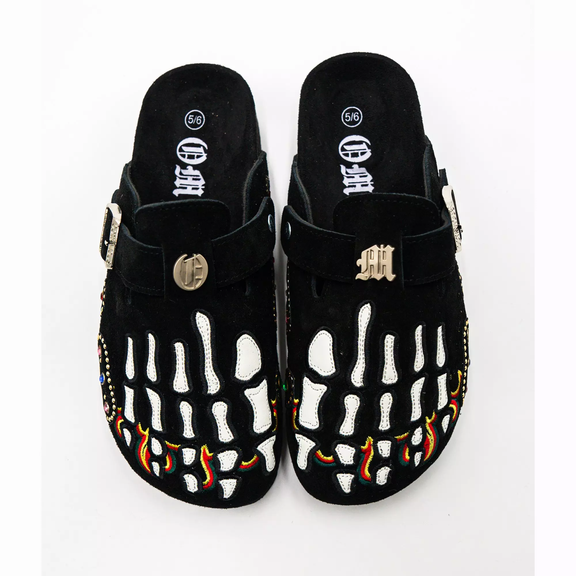 Octavious Marks "Joyas" Unisex Clog - BLACK/WHITE/RED