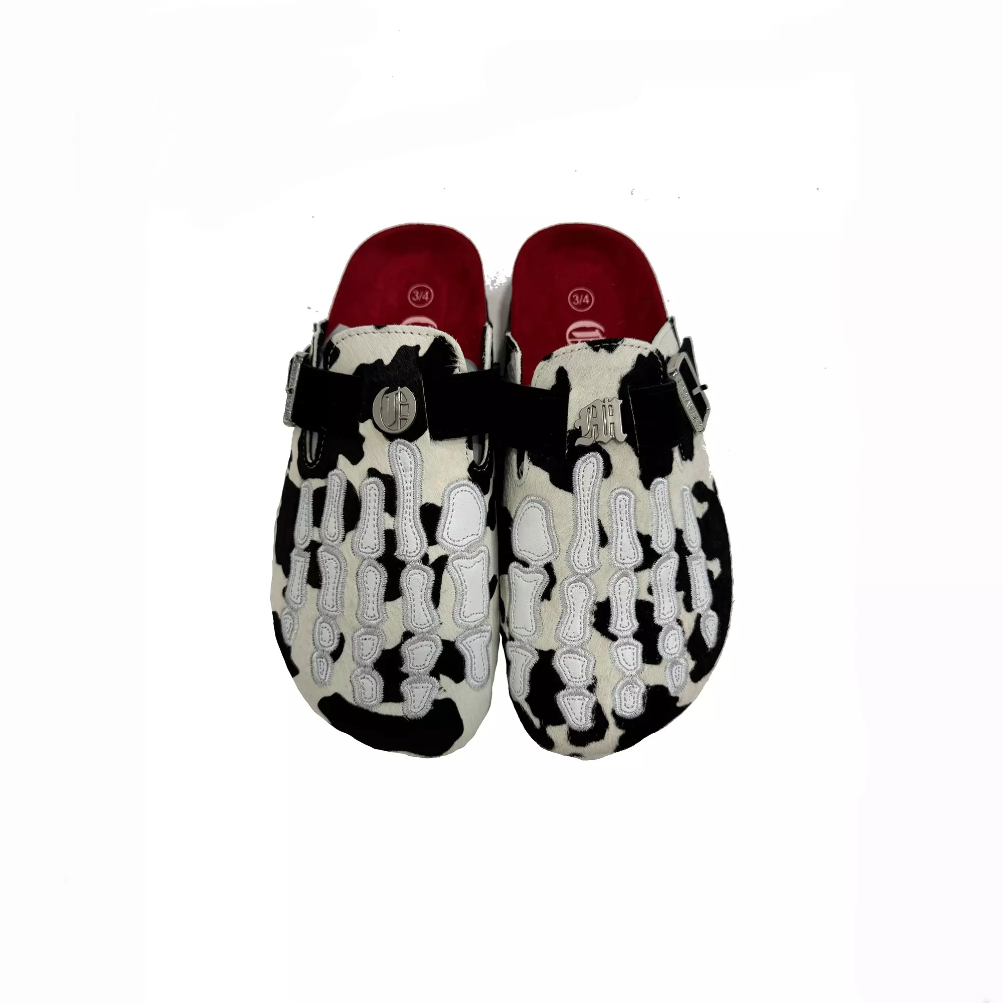 Octavious Marks "Cookies and Cream" Unisex Clog - BLACK/WHITE/RED