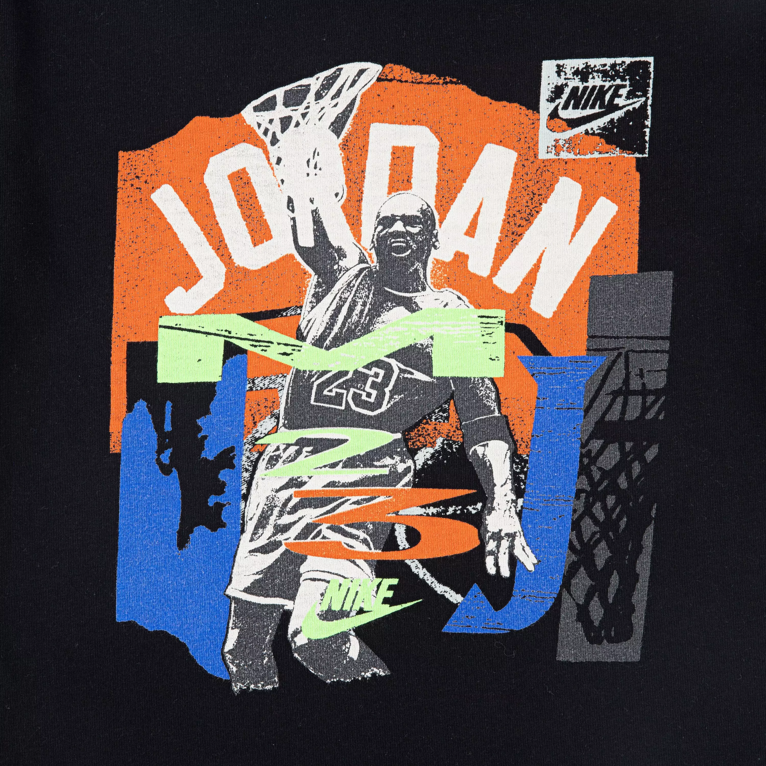 Jordan Big Boys' Throwback Slam Tee - BLACK