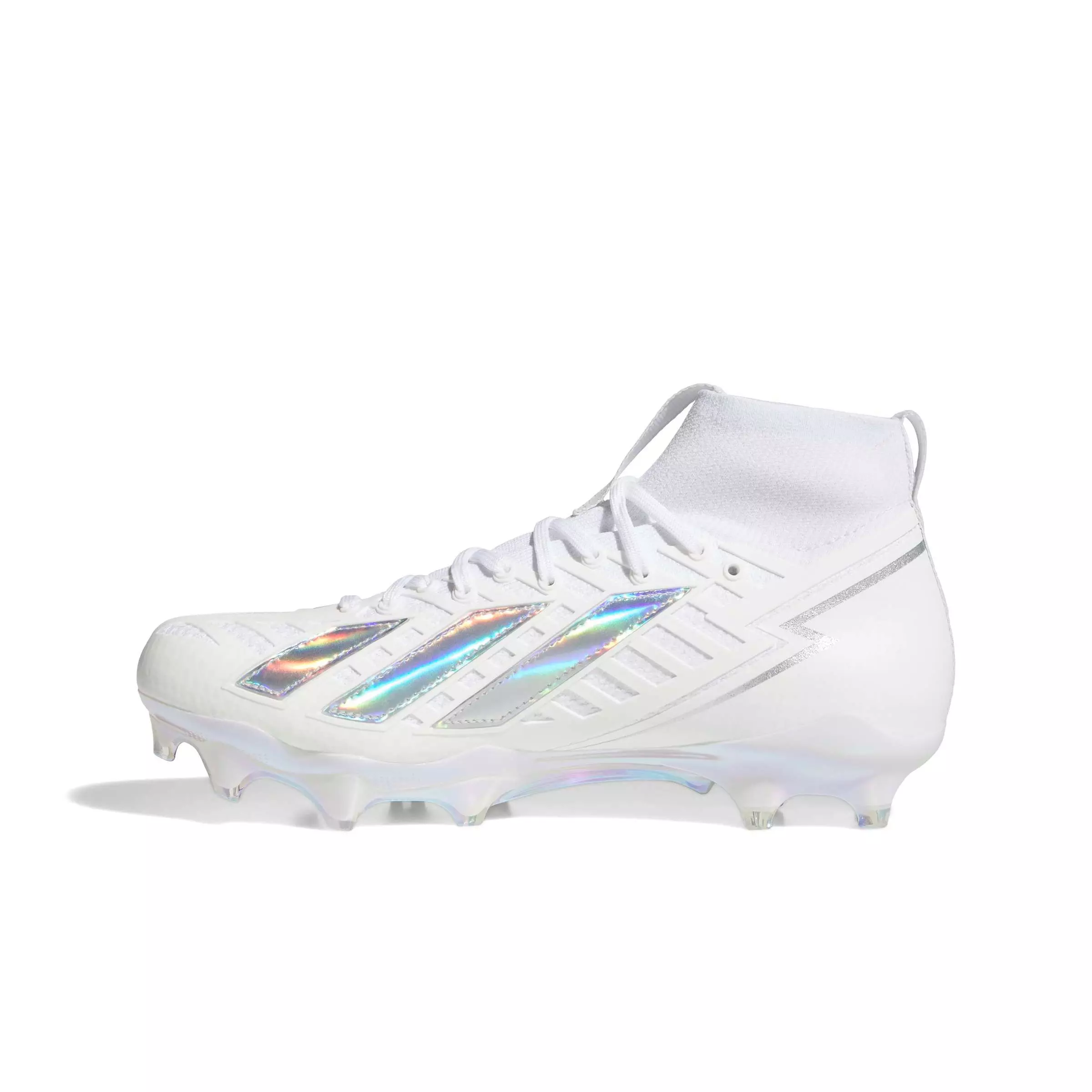 adidas Adizero Impact II "White/Silver Metallic" Men's Football Cleat - SILVER/BLACK