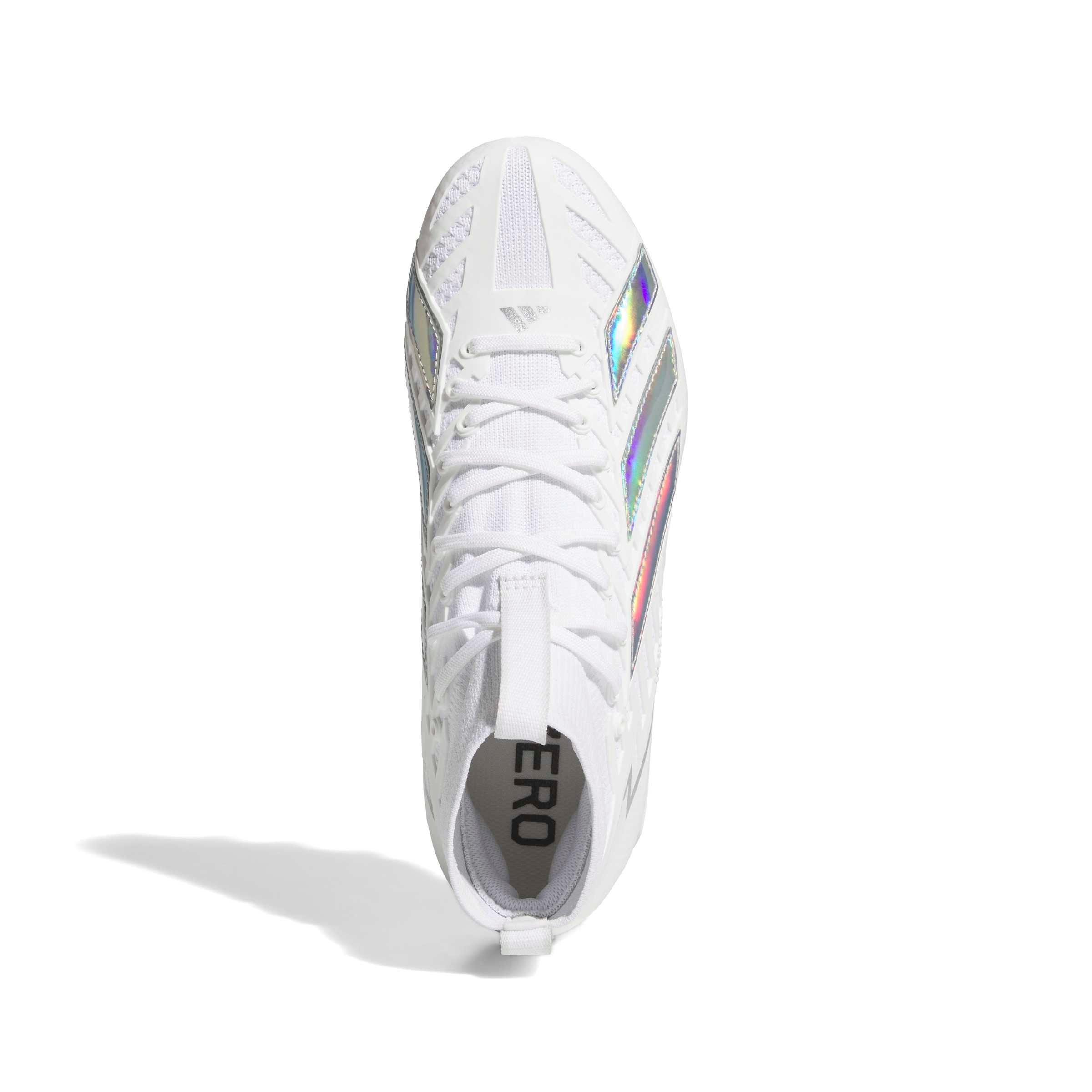 adidas Adizero Impact II "White/Silver Metallic" Men's Football Cleat - SILVER/BLACK Thumbnail View 3