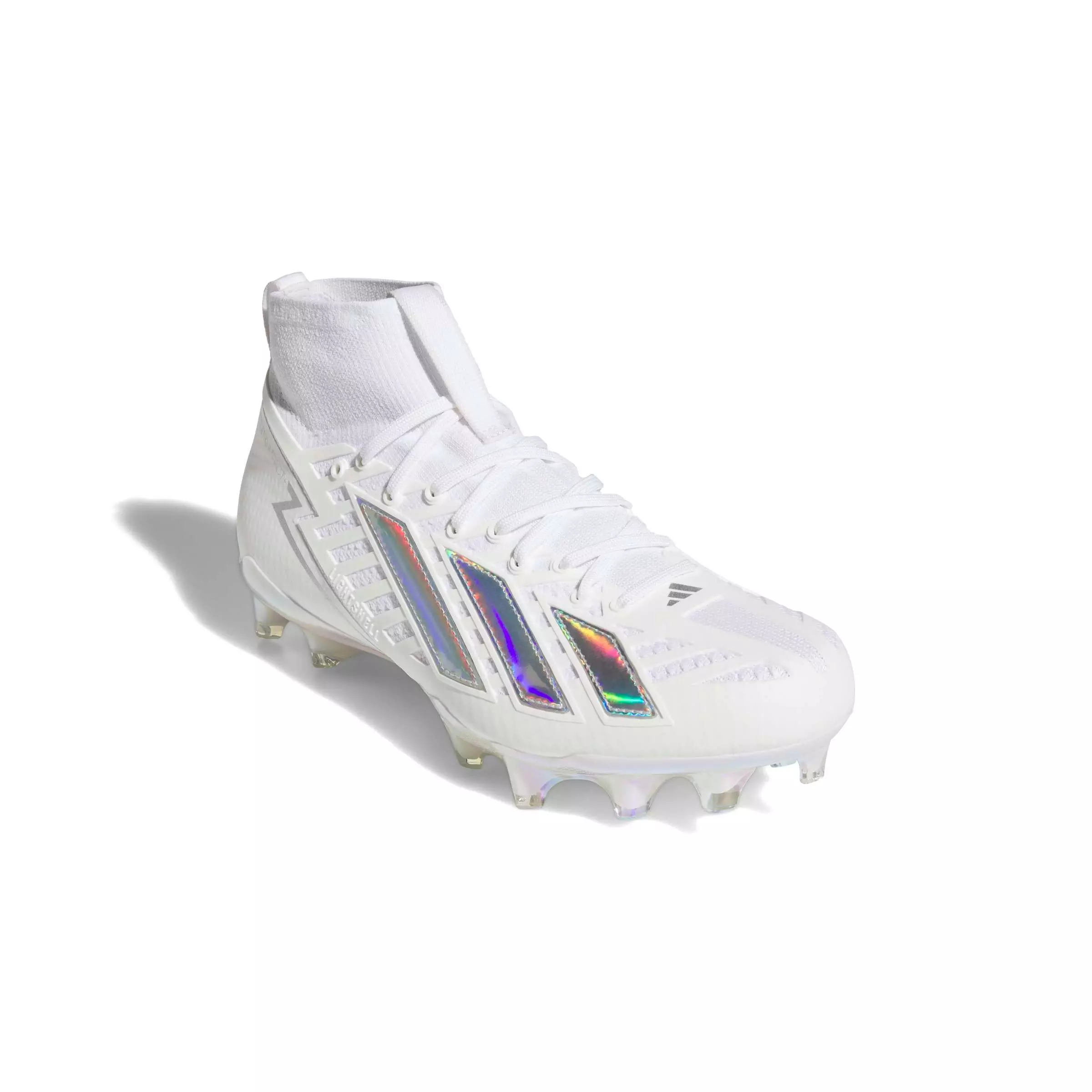 adidas Adizero Impact II "White/Silver Metallic" Men's Football Cleat - SILVER/BLACK