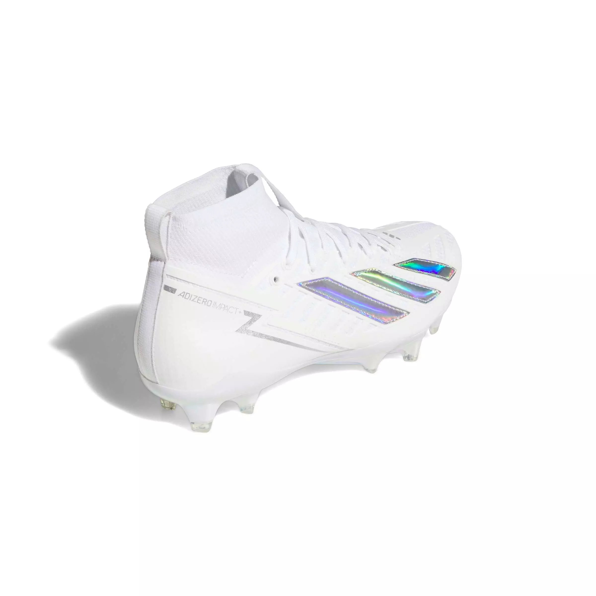 adidas Adizero Impact II "White/Silver Metallic" Men's Football Cleat - SILVER/BLACK