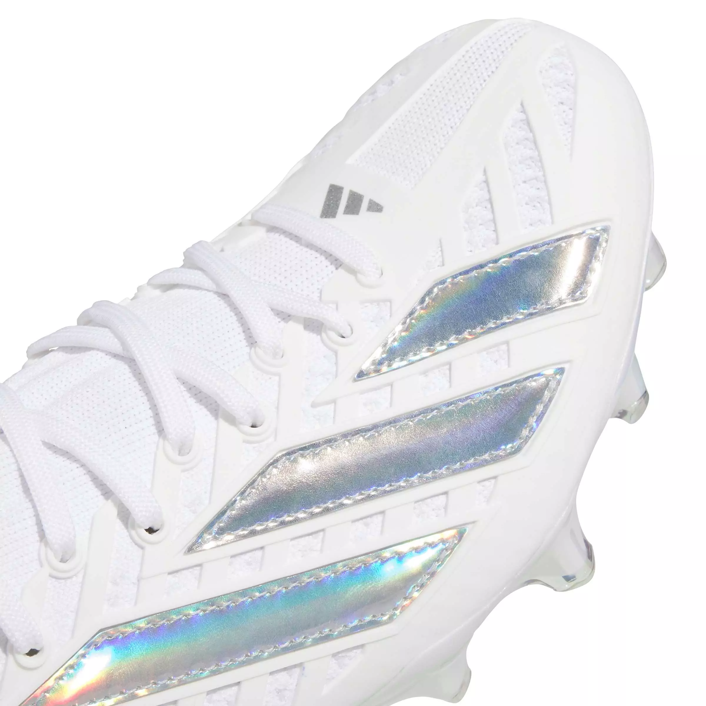 adidas Adizero Impact II "White/Silver Metallic" Men's Football Cleat - SILVER/BLACK
