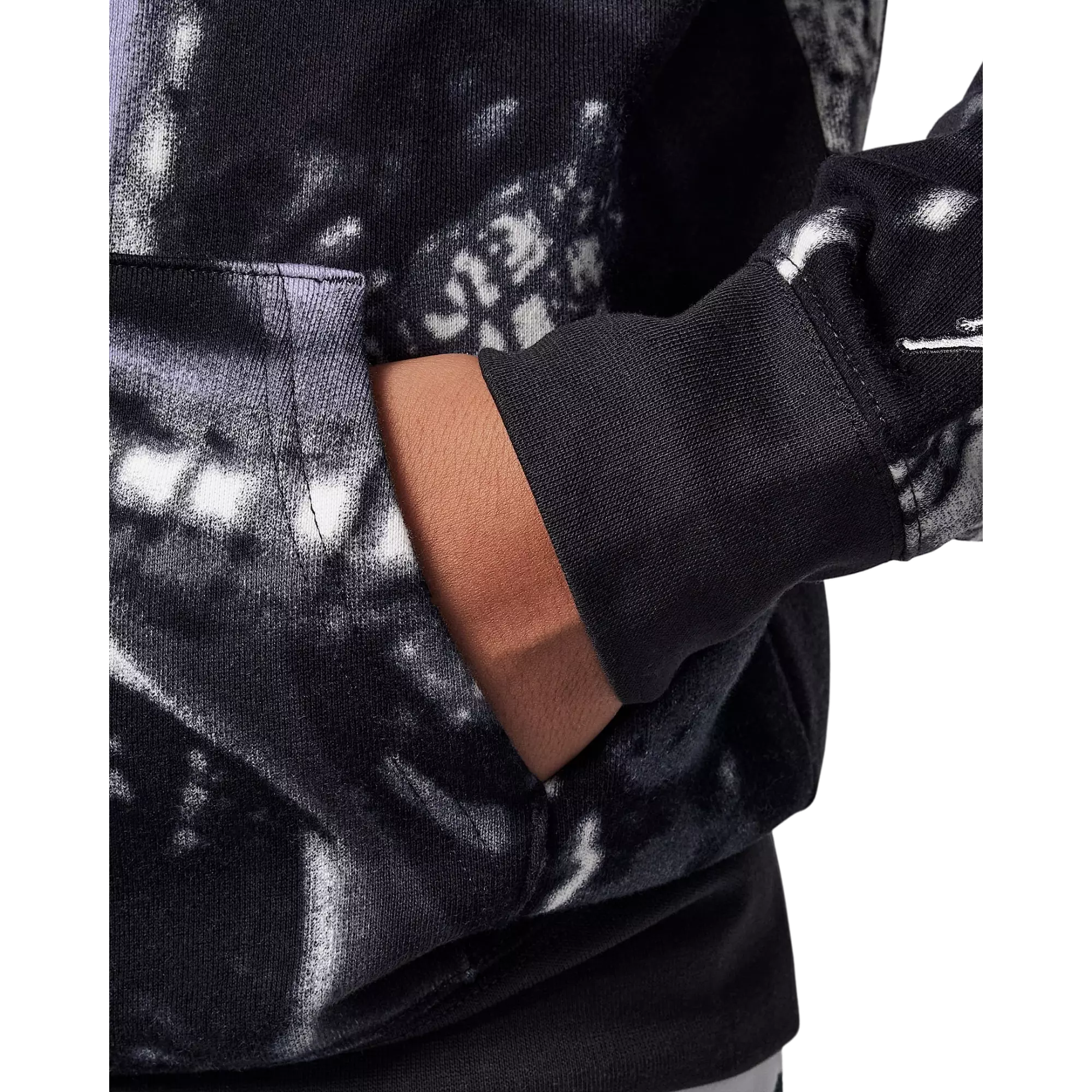 Jordan Big Boys' MVP Fleece Printed Pullover Hoodie - GREY