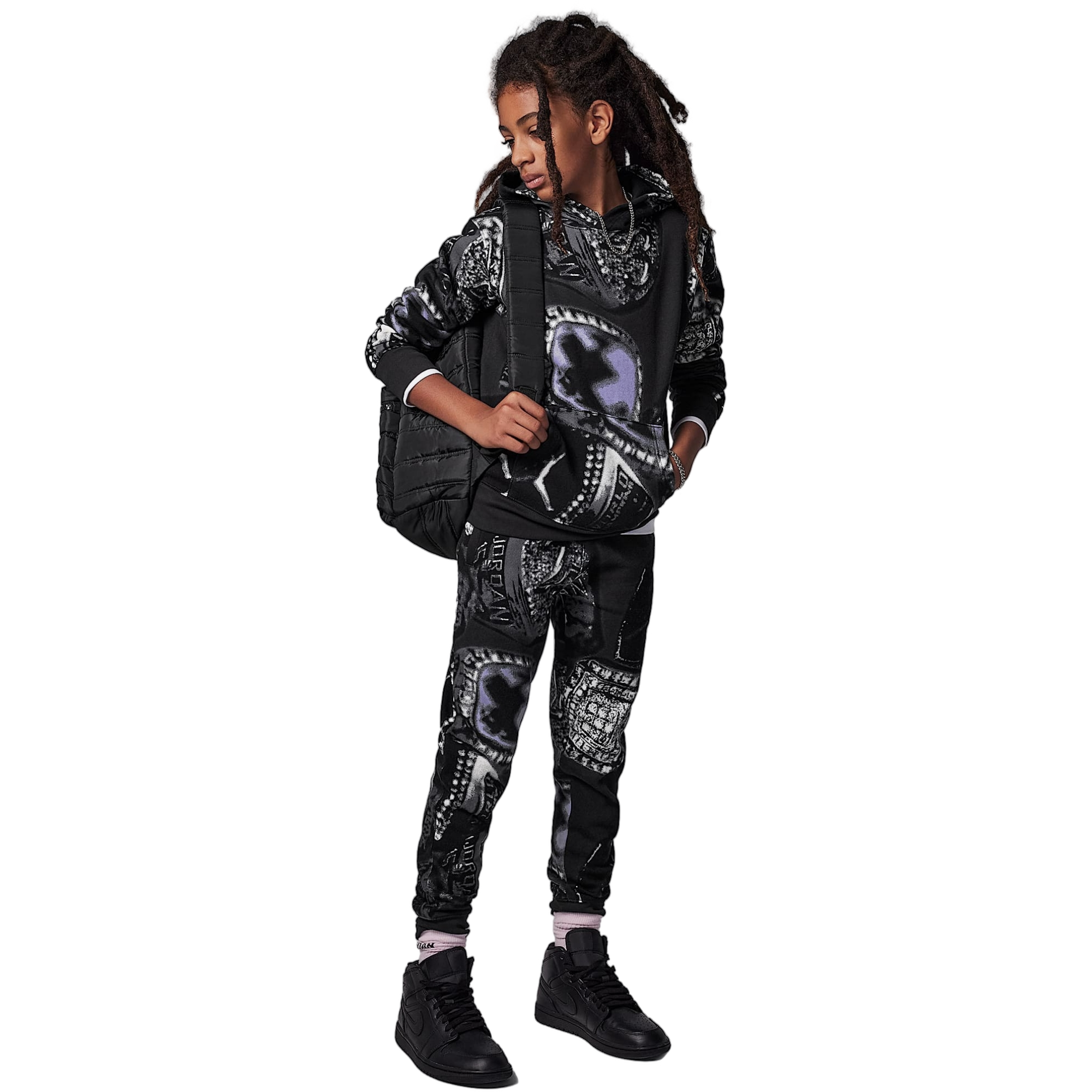 Jordan MVP Fleece Printed Pullover Big Boys' Hoodie