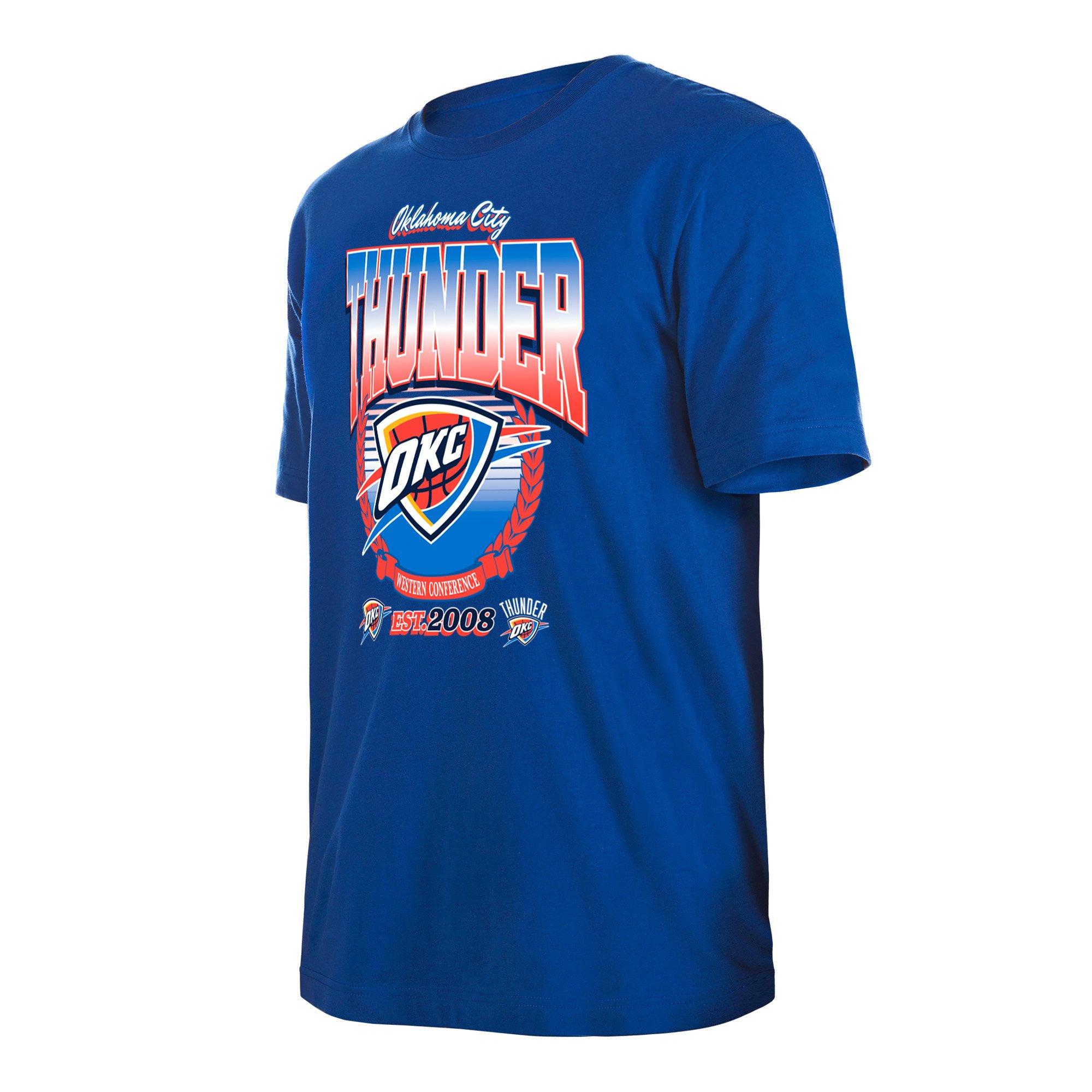 New Era Oklahoma City Thunder Arch Big Logo Tee-Blue