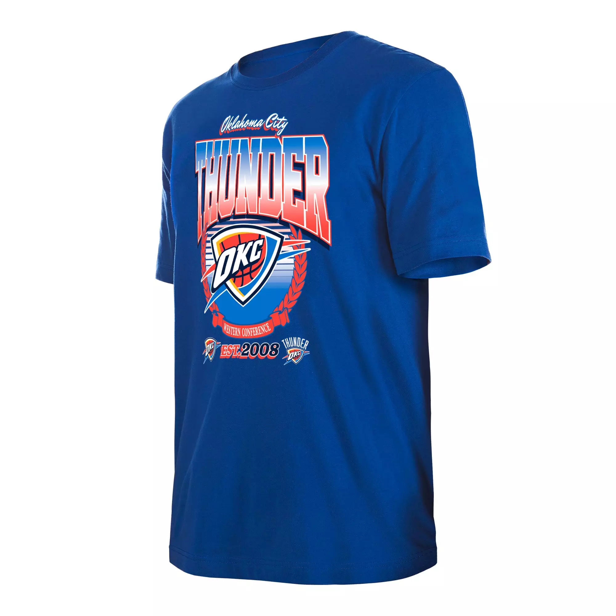 New Era Oklahoma City Thunder Arch Big Logo Tee-Blue - BLUE