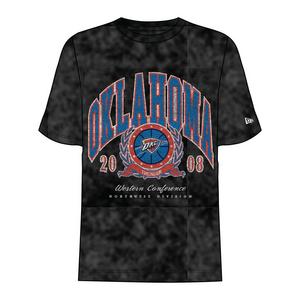New Era Oklahoma City Thunder Washed Crest Tee-Black