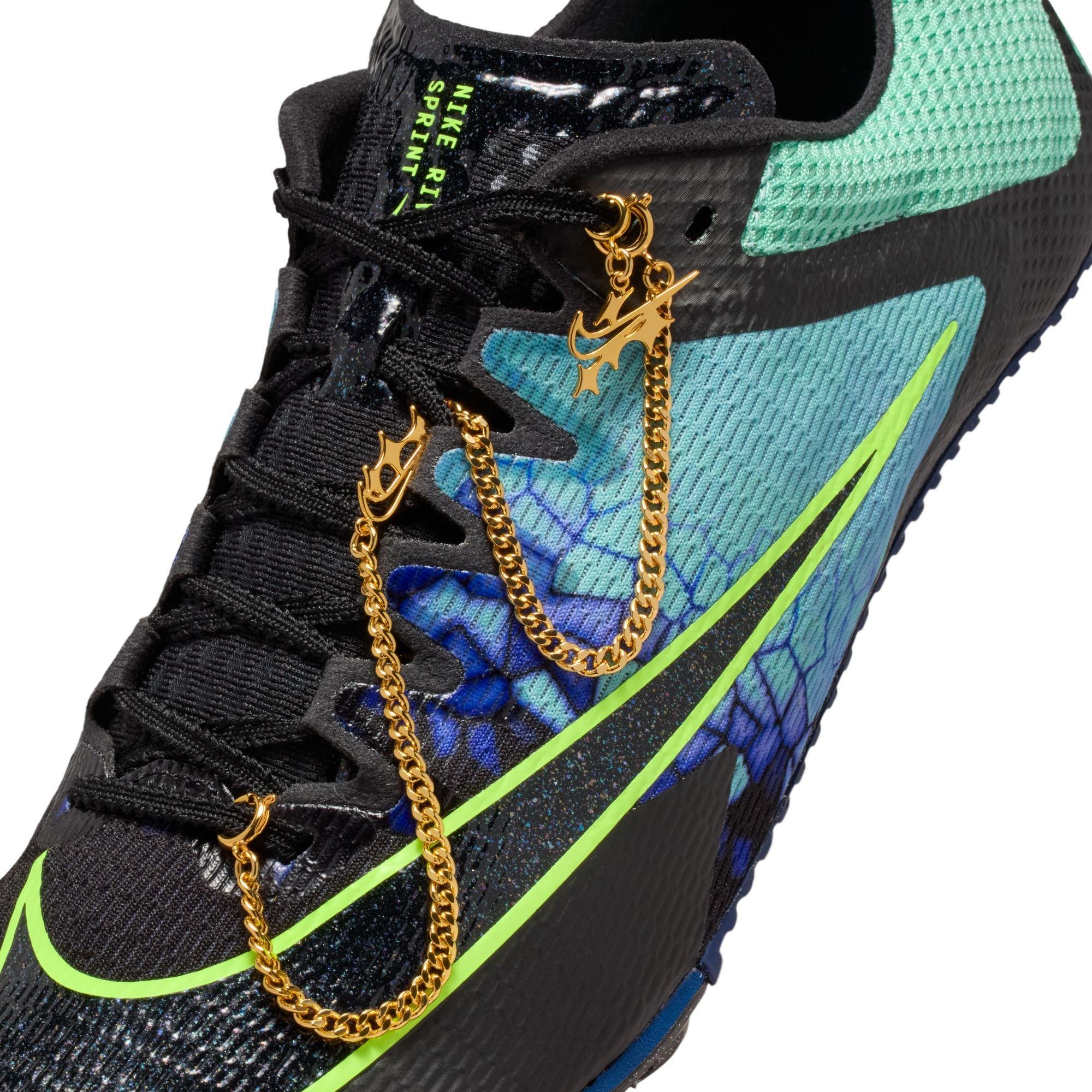 Nike Rival Sprint GLAM "Emerald Rise/Black/Sapphire/Ghost Green" Unisex Track Spike - BLACK/BLUE/GREEN Thumbnail View 12