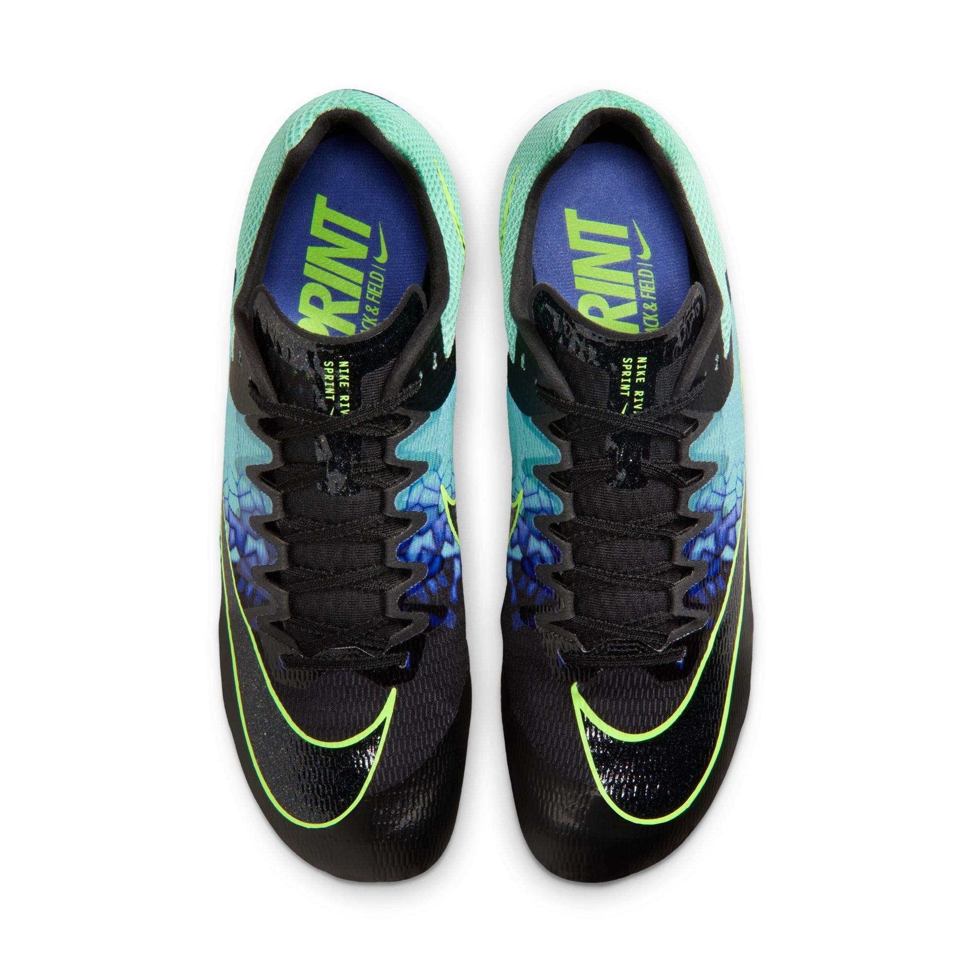 Nike Rival Sprint GLAM "Emerald Rise/Black/Sapphire/Ghost Green" Unisex Track Spike - BLACK/BLUE/GREEN Thumbnail View 6