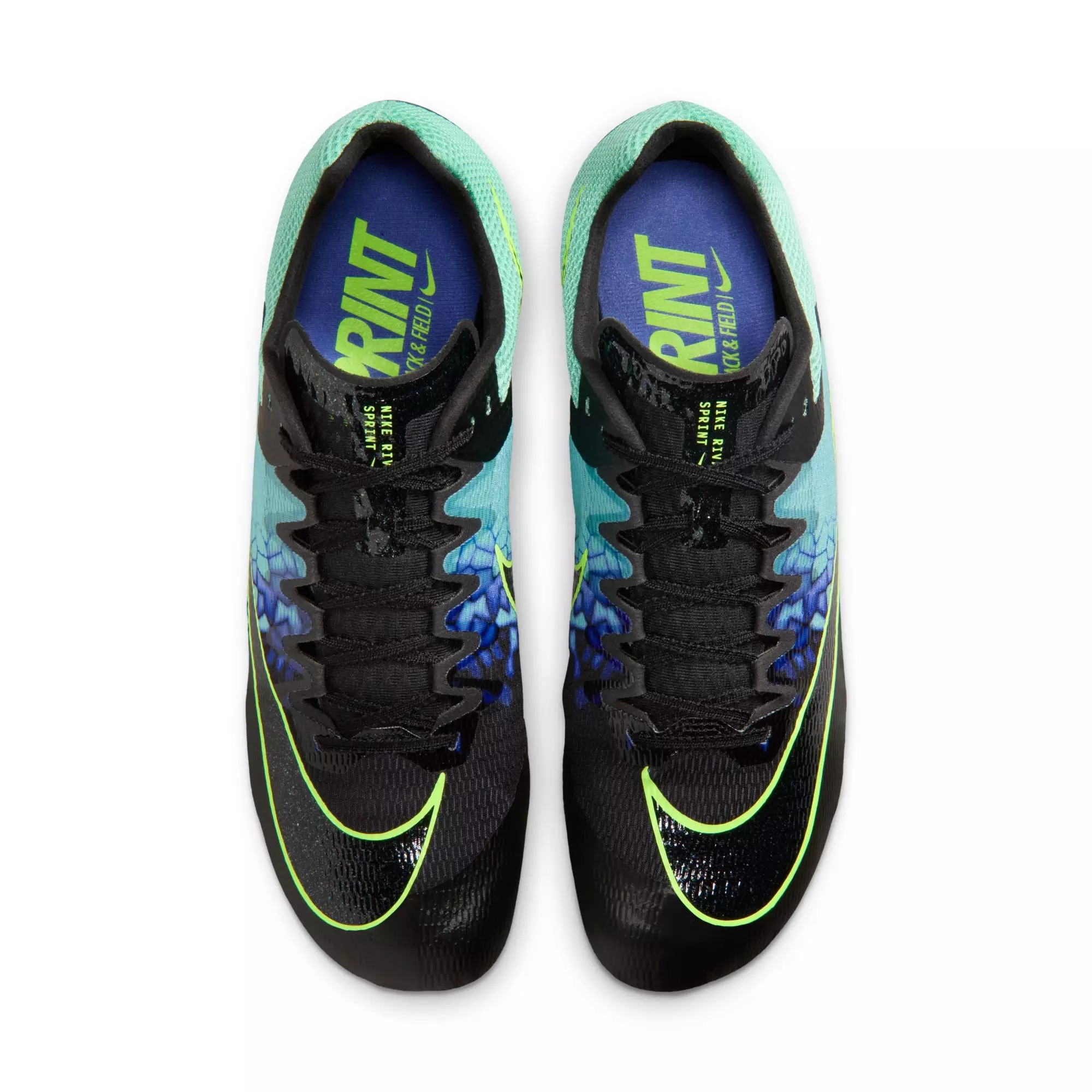 Nike Rival Sprint GLAM "Emerald Rise/Black/Sapphire/Ghost Green" Unisex Track Spike - BLACK/BLUE/GREEN