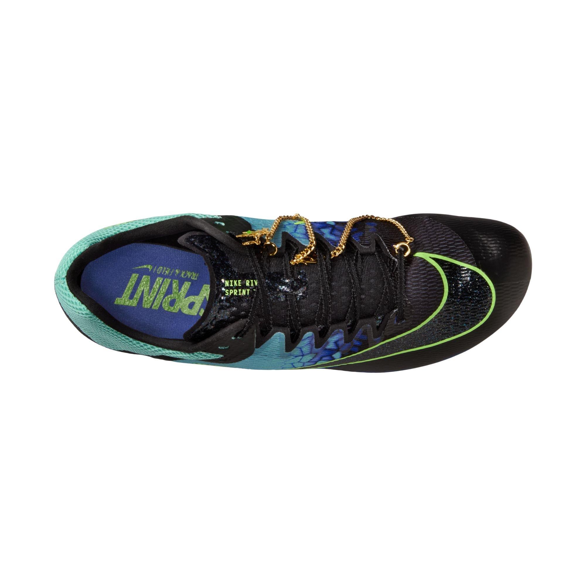 Nike Rival Sprint GLAM "Emerald Rise/Black/Sapphire/Ghost Green" Unisex Track Spike - BLACK/BLUE/GREEN Thumbnail View 8
