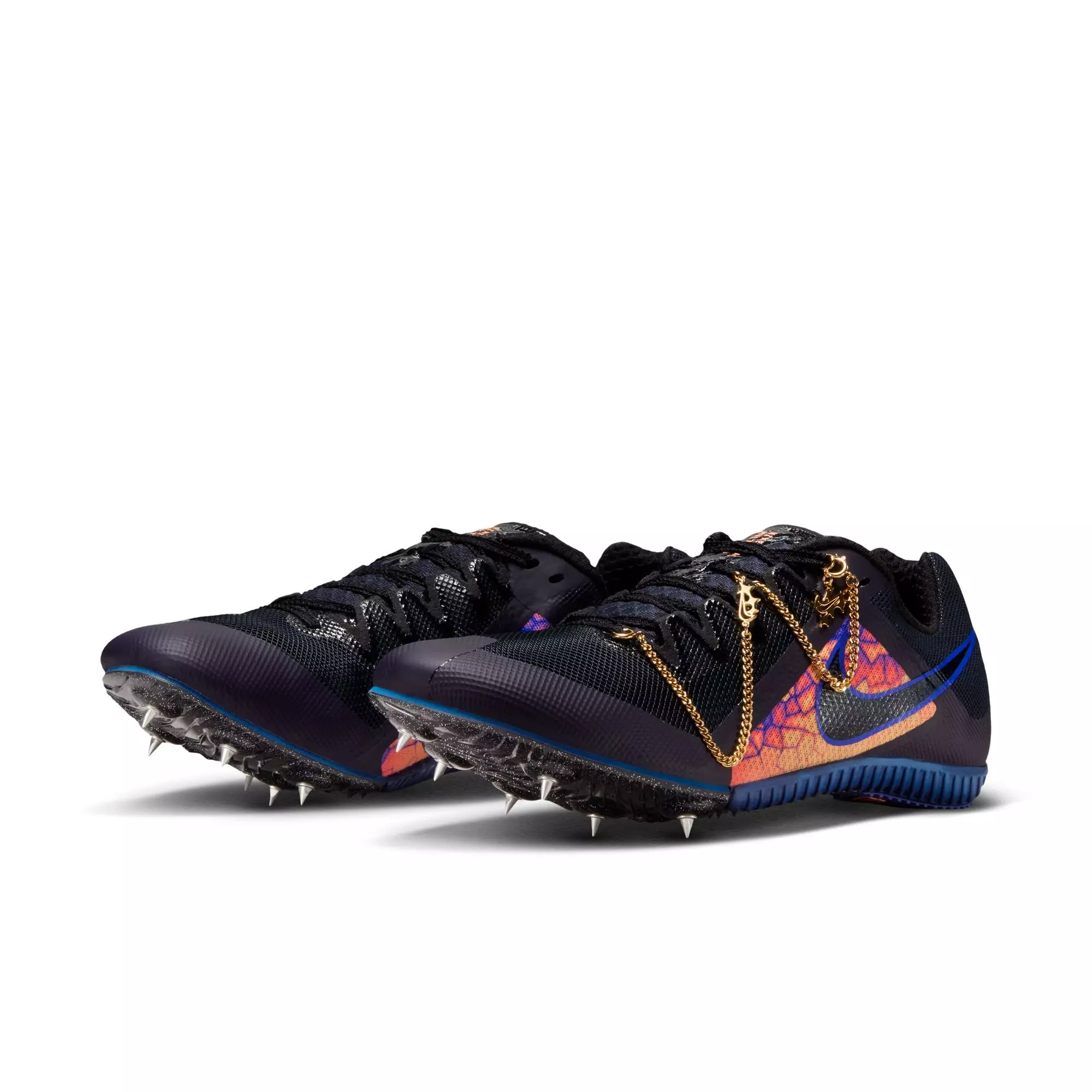 Nike Rival Multi GLAM Multi-Event "Dark Obsidian/Black/Orange Pulse" Unisex Track Spike - BLACK/ORANGE