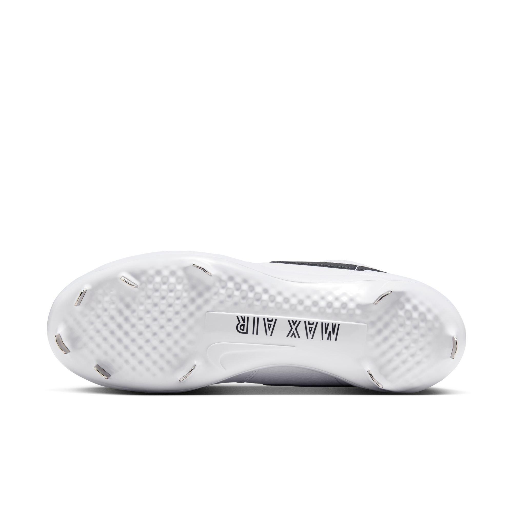 Jordan 1 Low Retro Metal "White/Black" Men's Baseball Cleat - WHITE/BLACK Thumbnail View 8