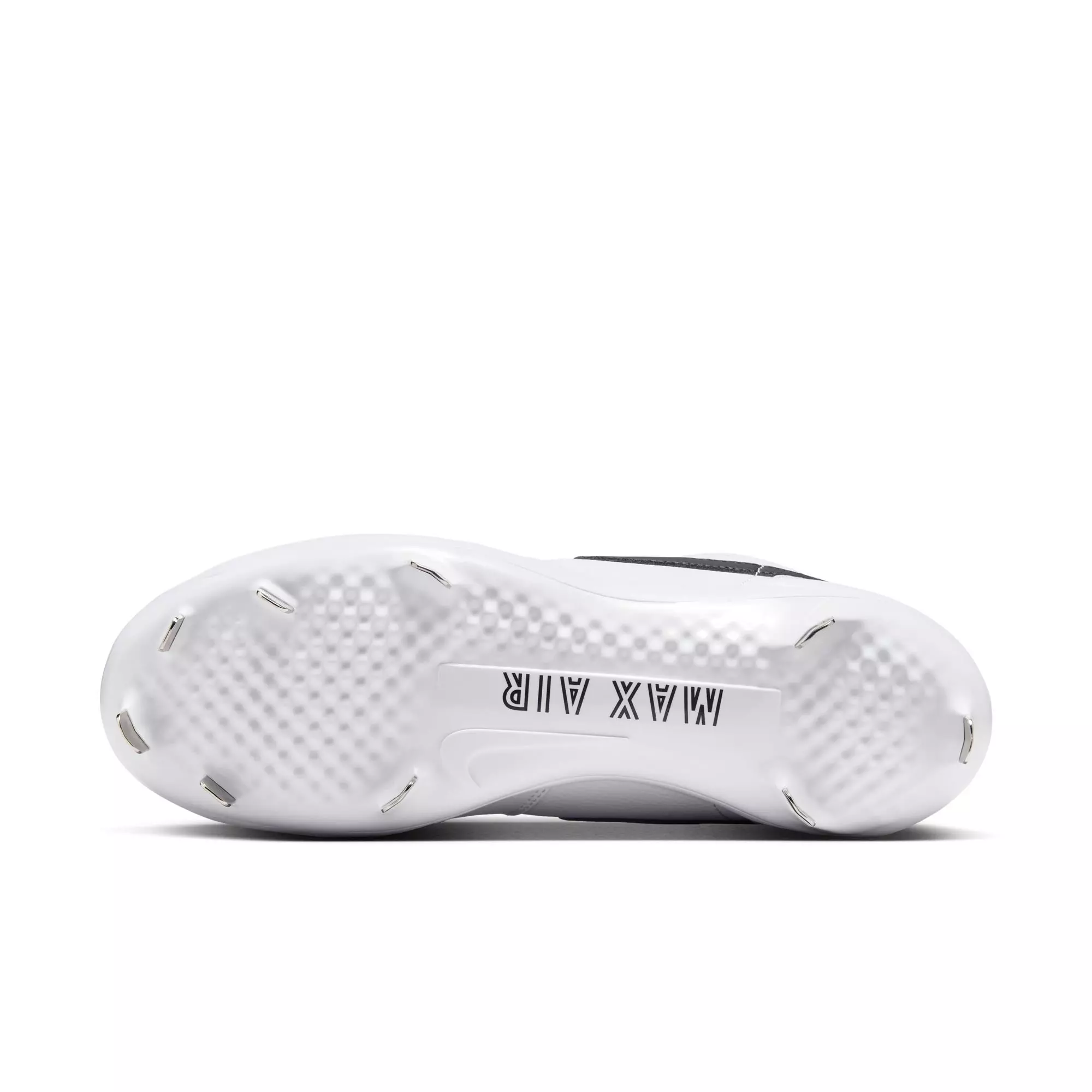 Jordan 1 Low Retro Metal "White/Black" Men's Baseball Cleat - WHITE/BLACK