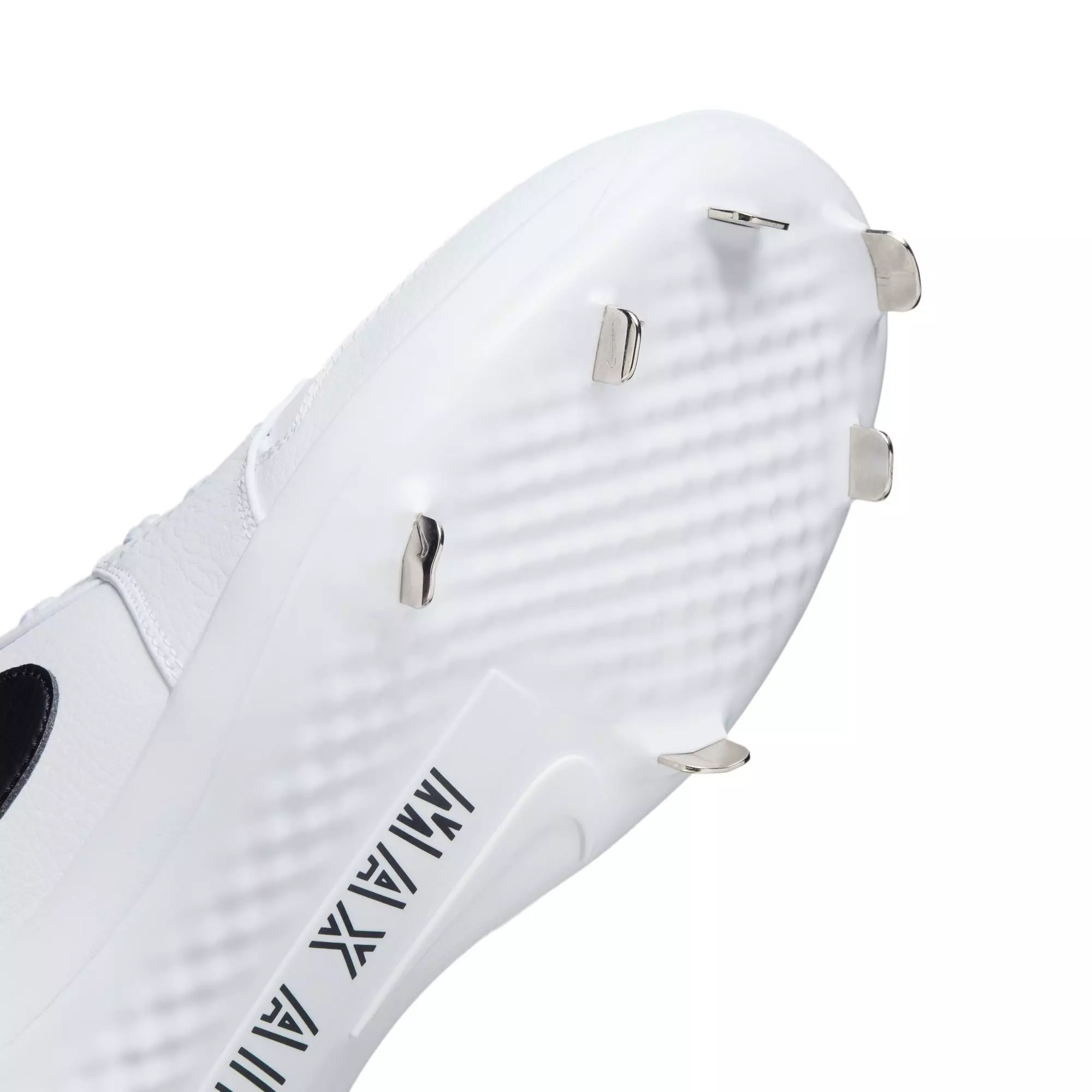 Jordan 1 Low Retro Metal "White/Black" Men's Baseball Cleat - WHITE/BLACK