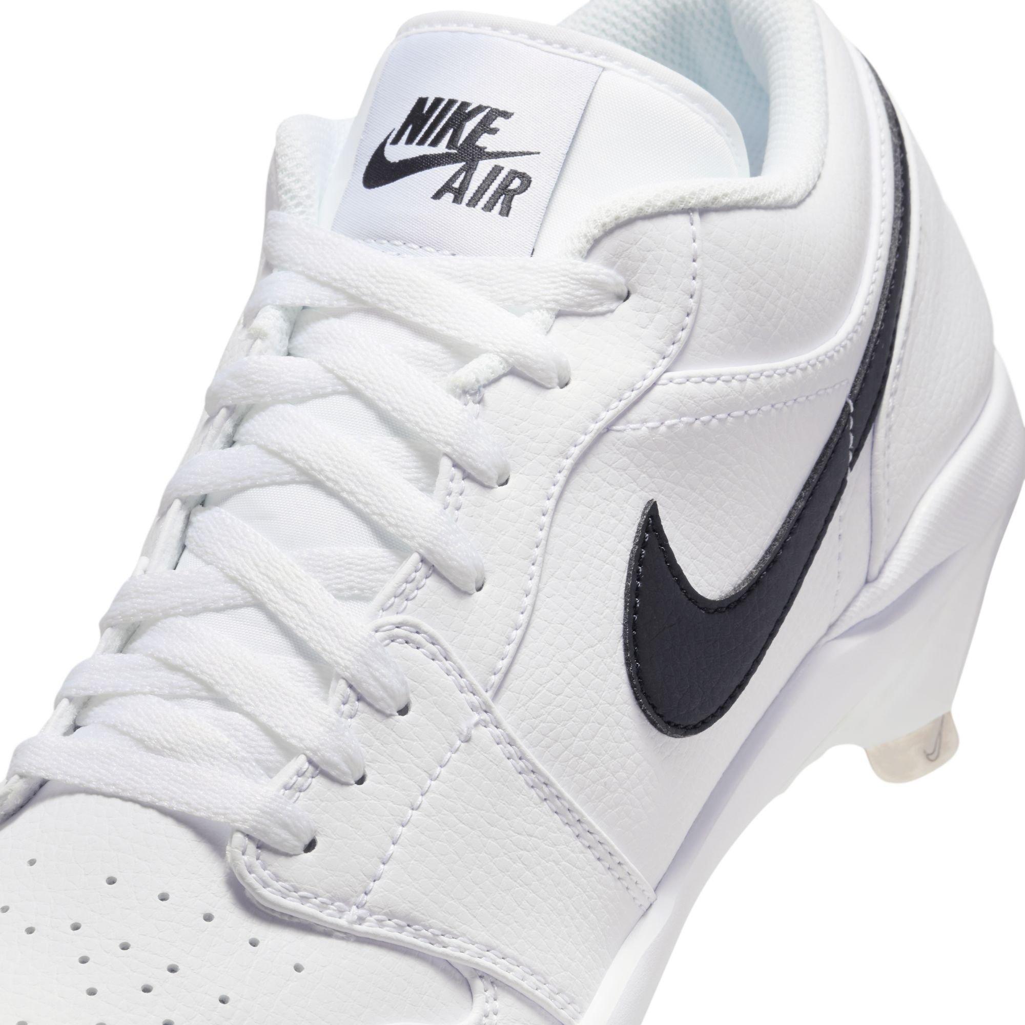 Jordan 1 Low Retro Metal "White/Black" Men's Baseball Cleat - WHITE/BLACK Thumbnail View 10
