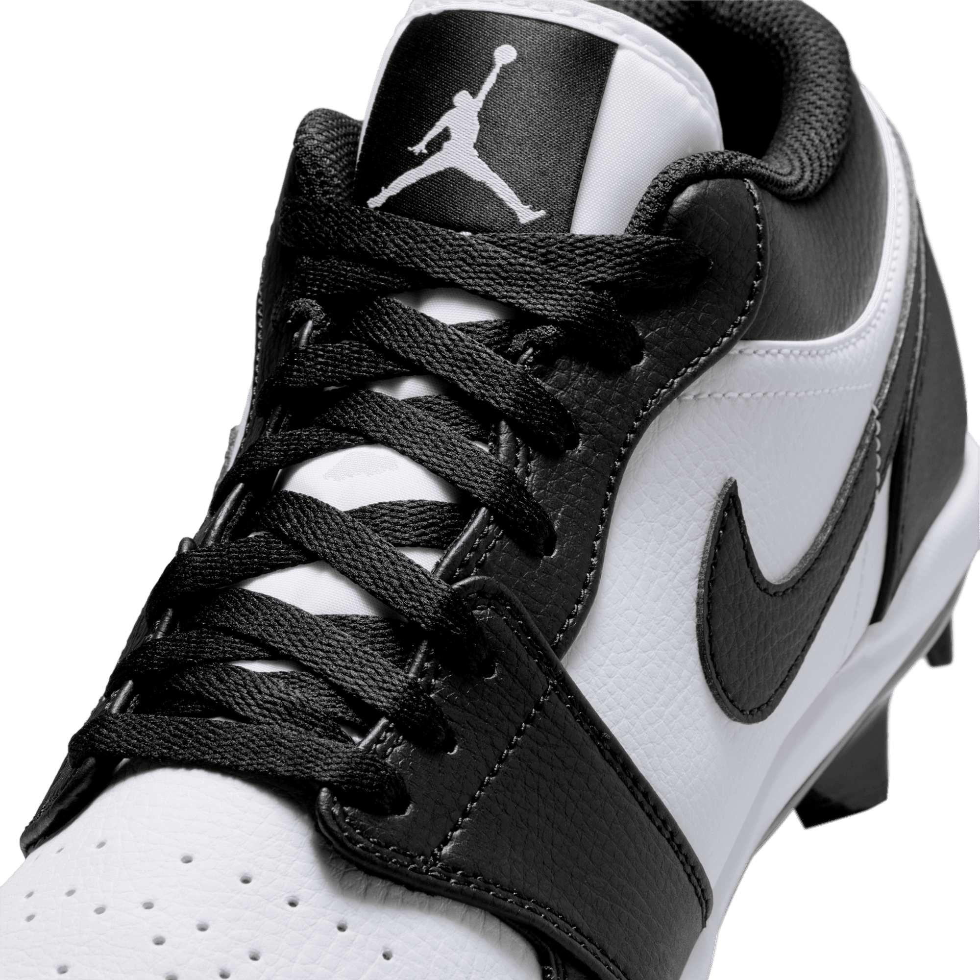 Jordan 1 Retro MCS Low "White/Black" Men's Baseball Cleat - WHITE/BLACK Thumbnail View 9