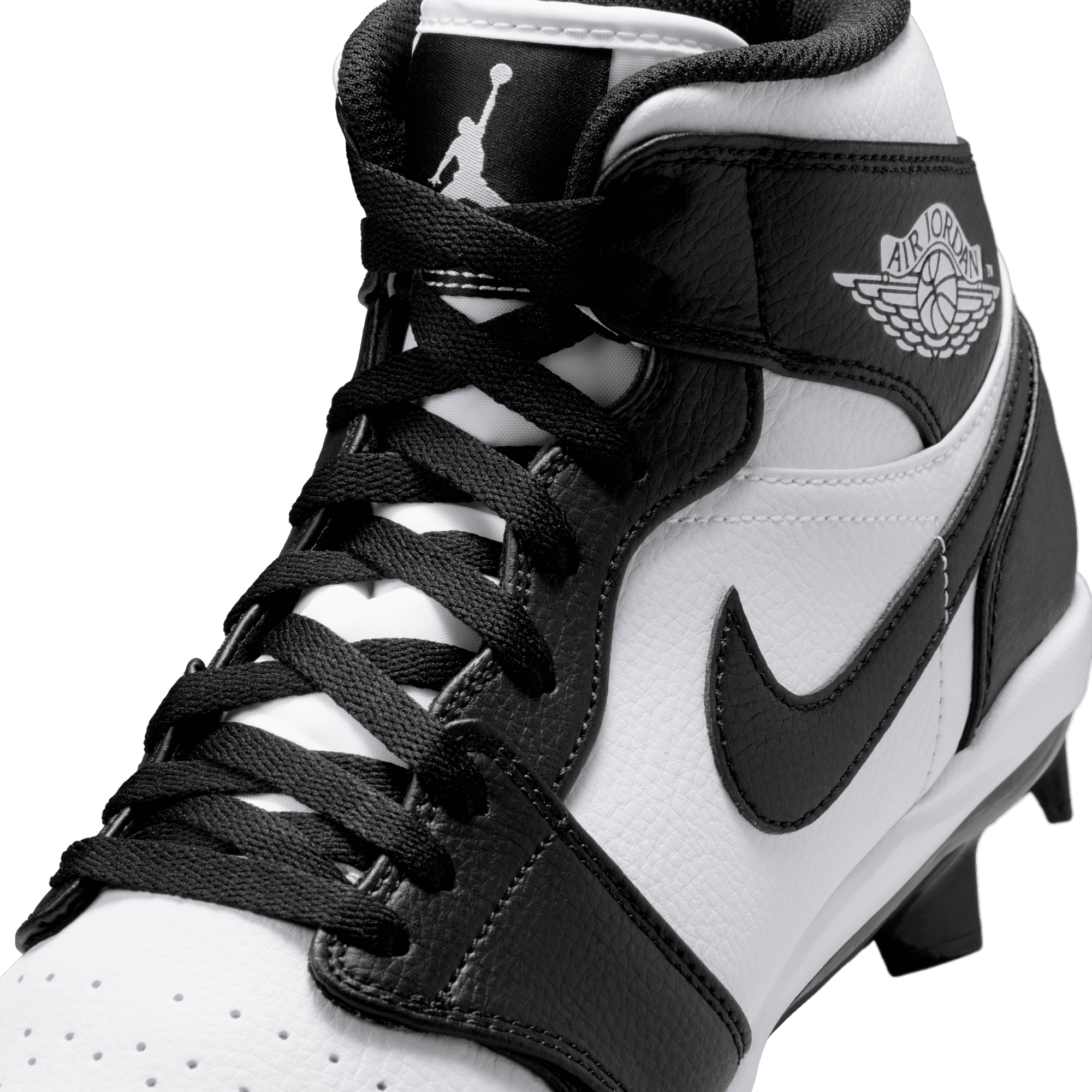 Jordan 1 Retro MCS "White/Black" Men's Baseball Cleat - WHITE/BLACK Thumbnail View 10