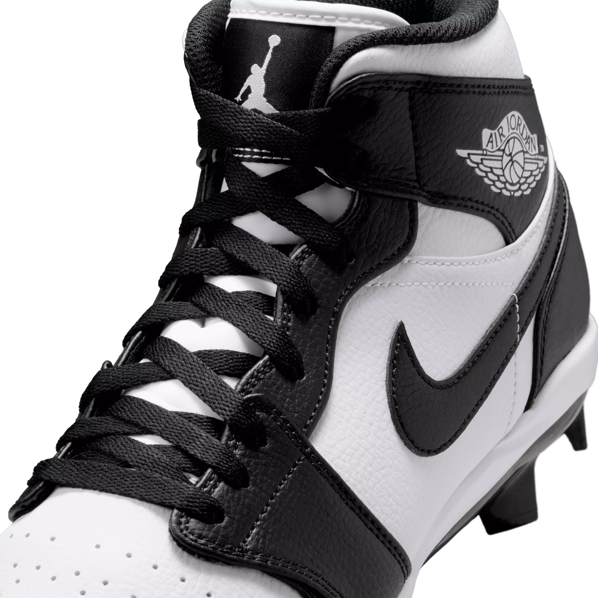 Jordan 1 Retro MCS "White/Black" Men's Baseball Cleat - WHITE/BLACK