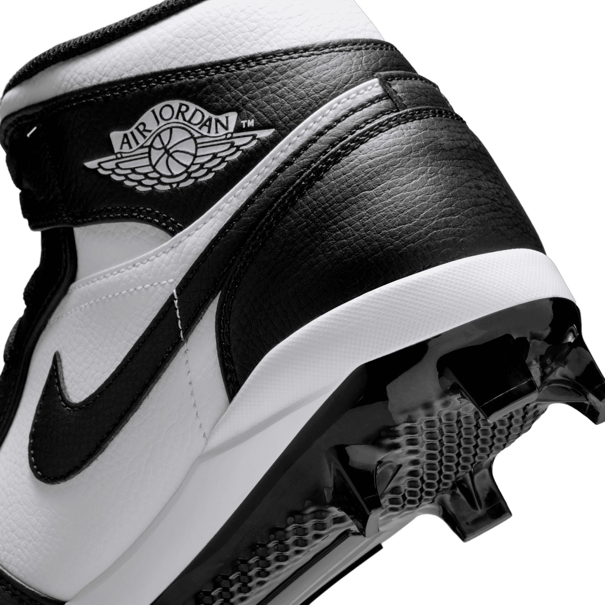 Jordan 1 Retro MCS "White/Black" Men's Baseball Cleat - WHITE/BLACK Thumbnail View 11