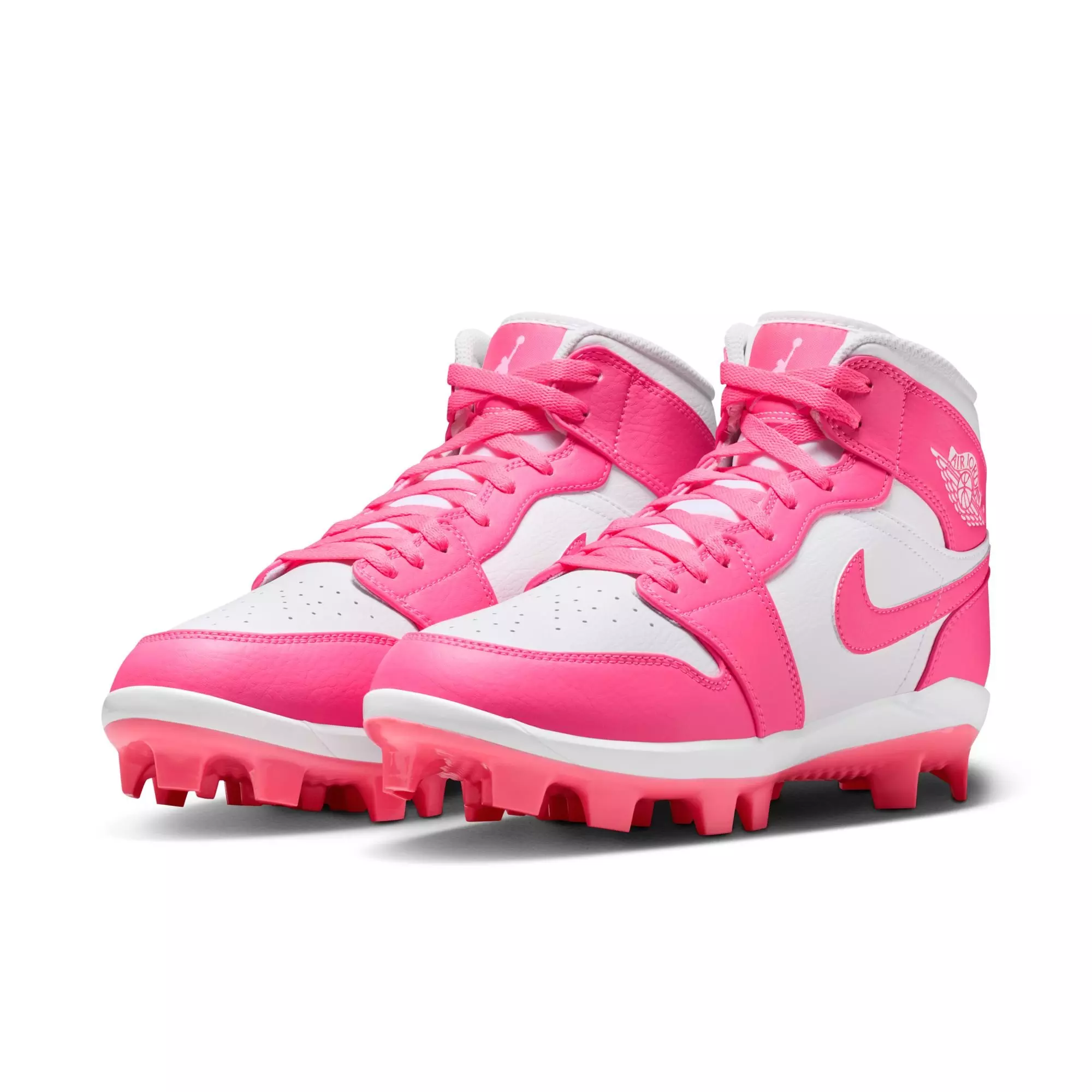 Jordan 1 Retro MCS "White/Digital Pink" Men's Baseball Cleat - WHITE/PINK