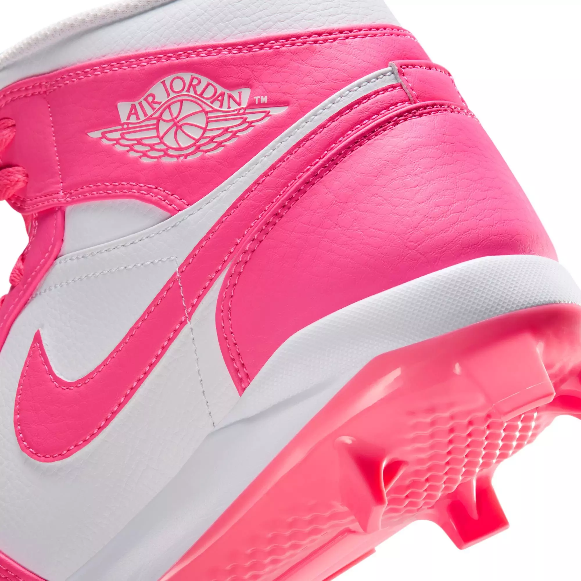 Jordan 1 Retro MCS "White/Digital Pink" Men's Baseball Cleat - WHITE/PINK