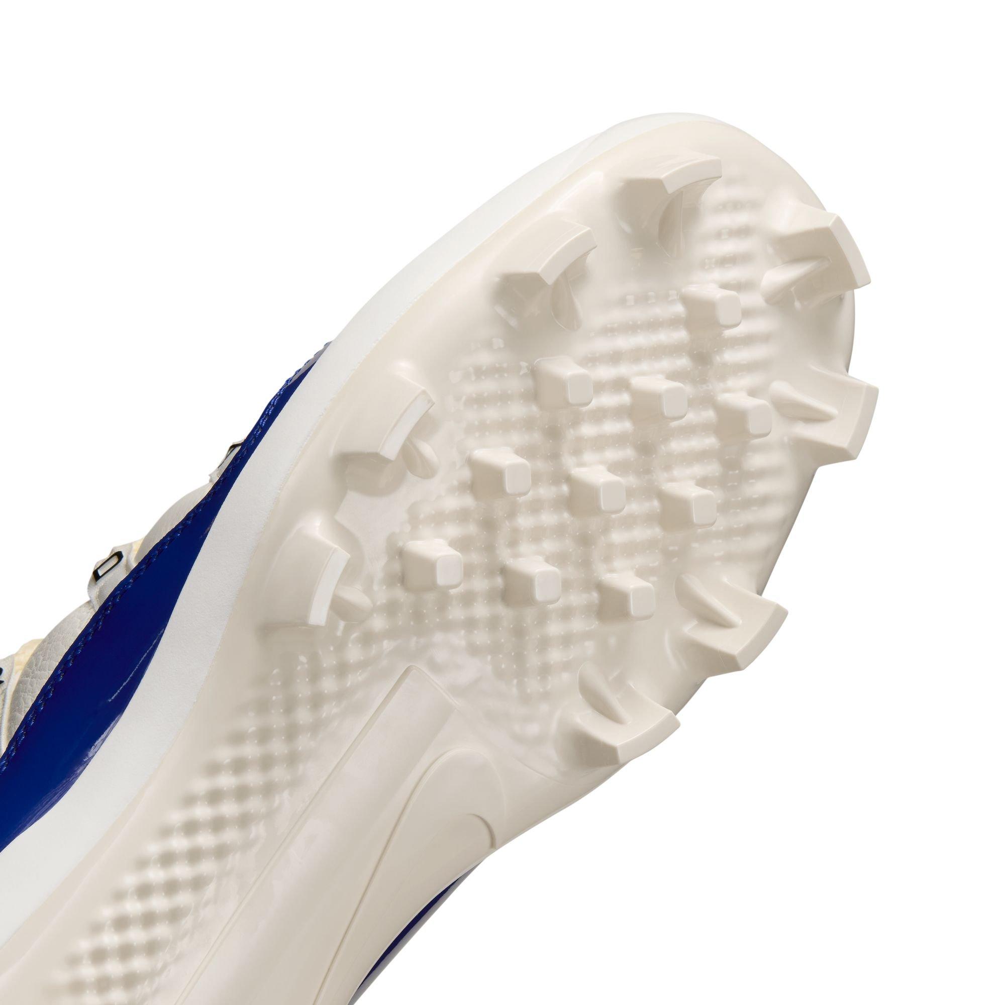 Jordan 11 Retro MCS "Sail/Fire Red/Deep Royal Blue" Men's Baseball Cleat - WHITE/ROYAL Thumbnail View 9