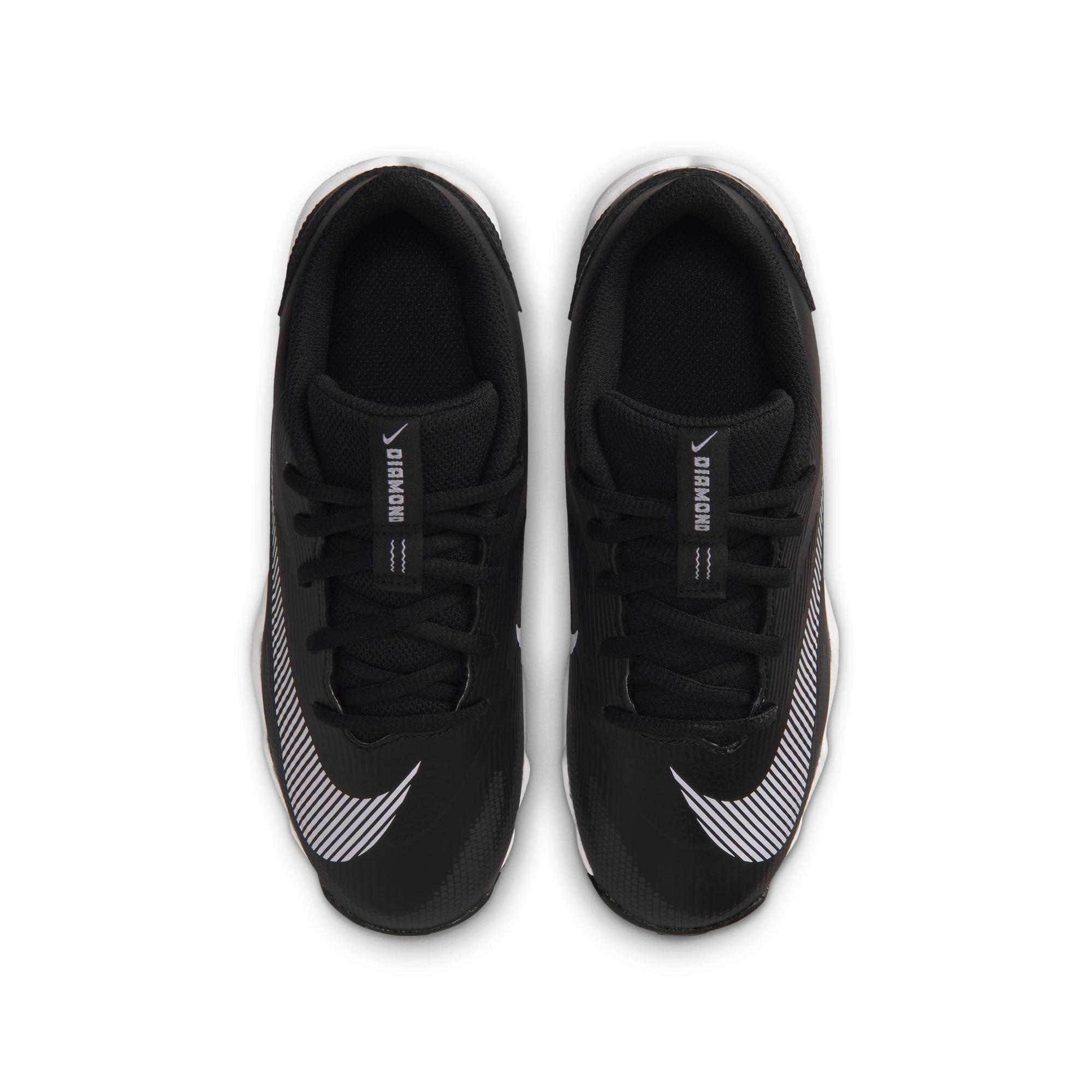 Nike Diamond Clutch "Black/White/Anthracite" Grade School Boys' Baseball Cleat - BLACK/WHITE Thumbnail View 6