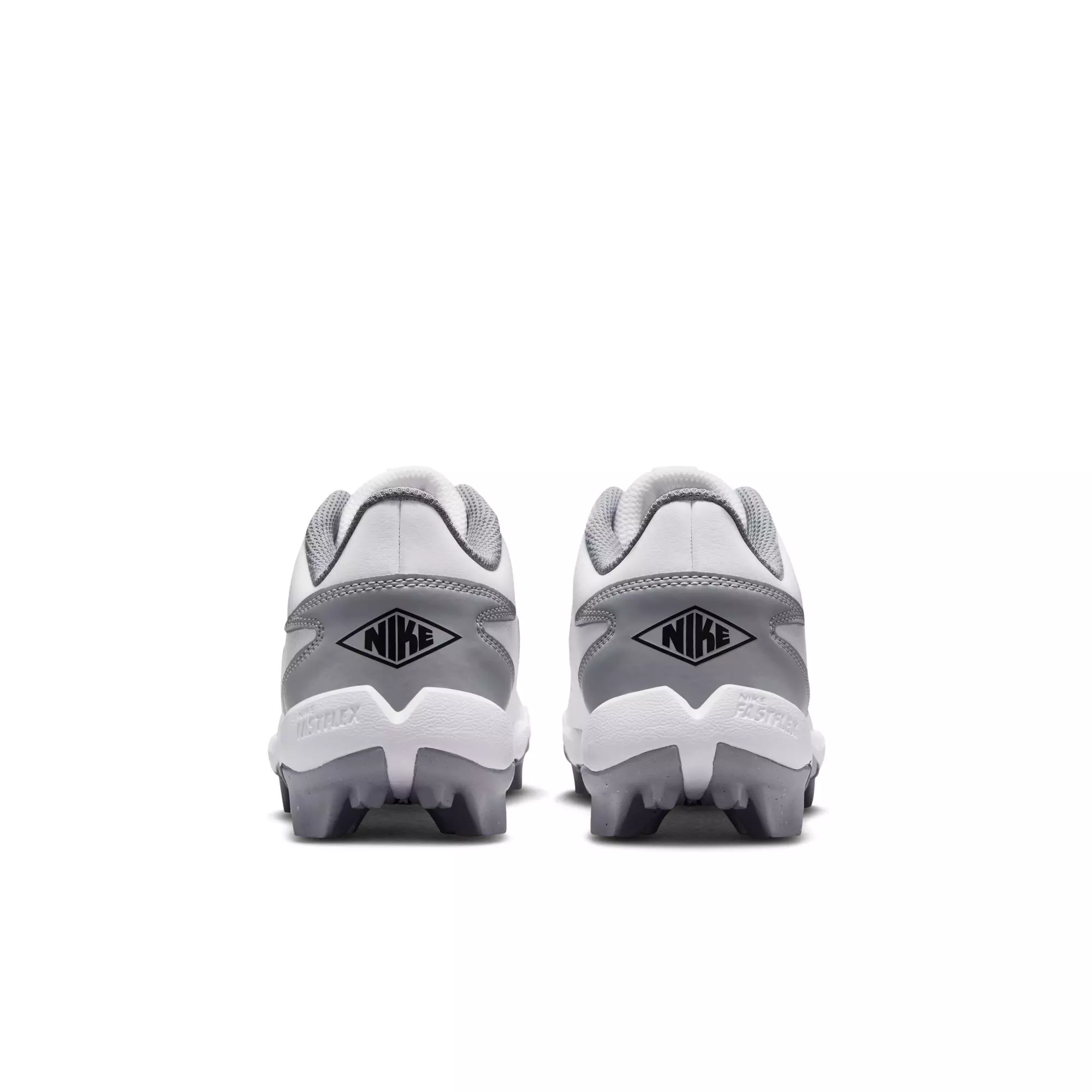 Nike Diamond Clutch "White/Black/Wolf Grey/Smoke Grey" Grade School Boys' Baseball Cleat - WHITE/BLACK