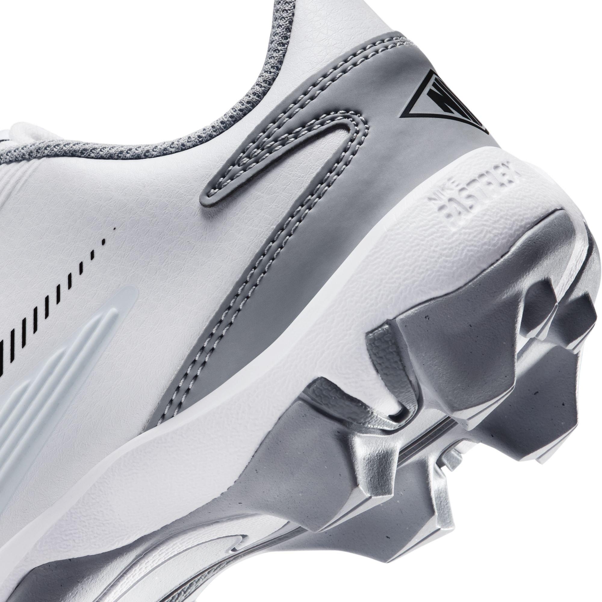 Nike Diamond Clutch "White/Black/Wolf Grey/Smoke Grey" Grade School Boys' Baseball Cleat - WHITE/BLACK Thumbnail View 11