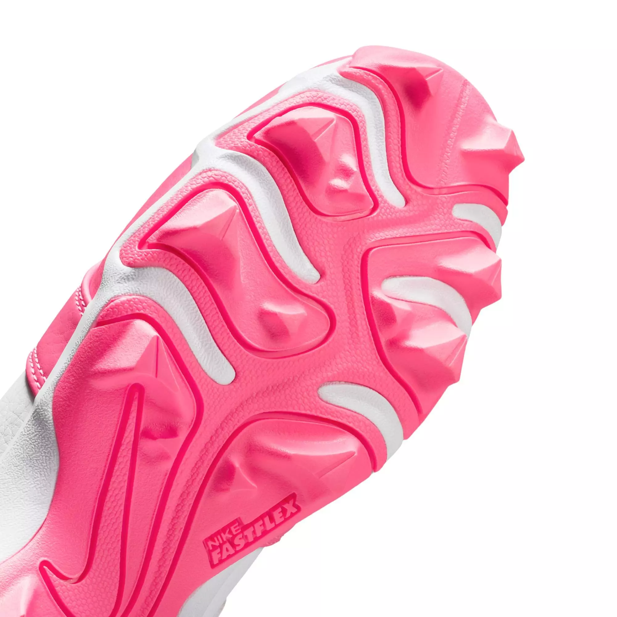 Jordan 1 Mid "White/Digital Pink" Grade School Boys' Baseball Cleat - WHITE/PINK