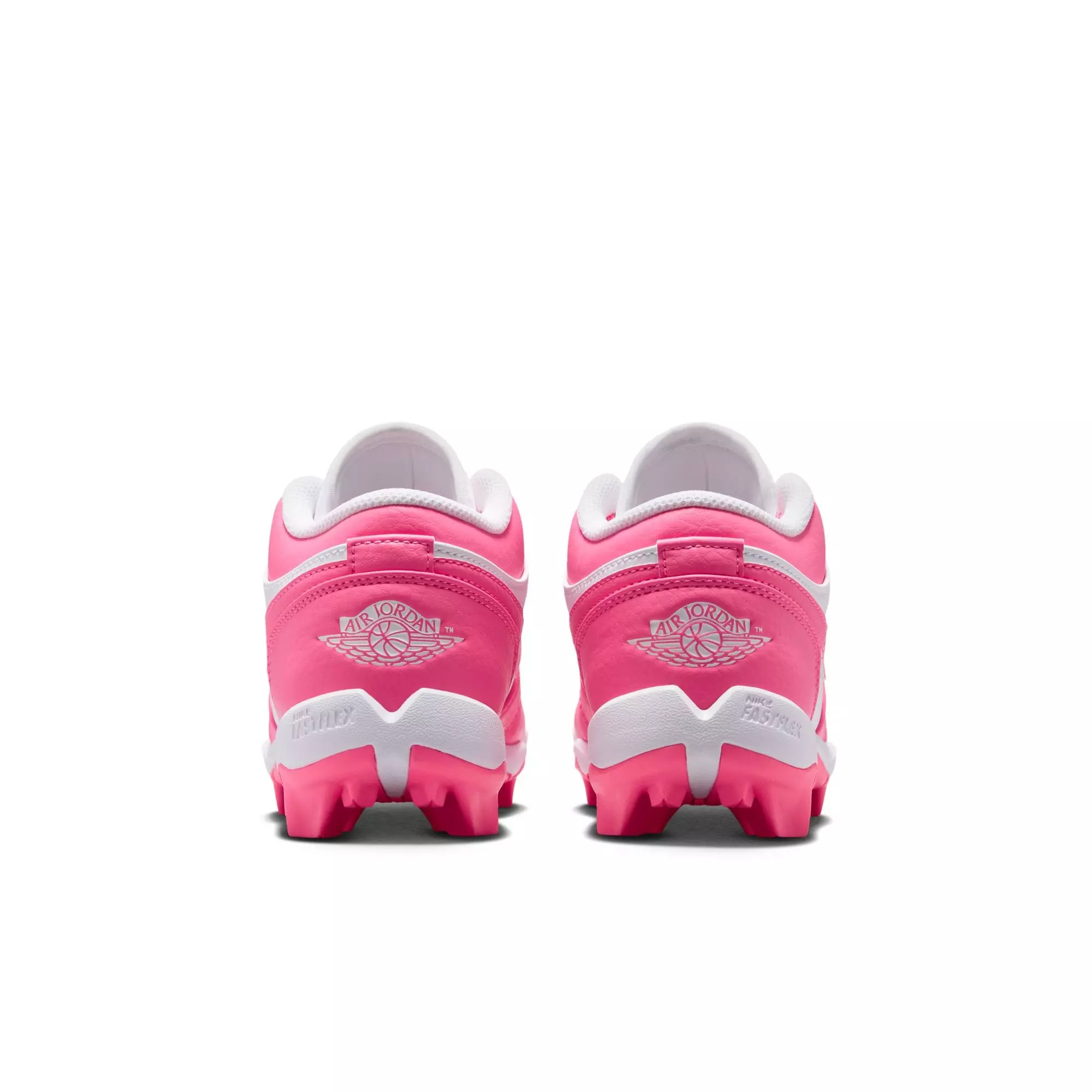 Jordan 1 Low "White/Digital Pink" Grade School Boys' Baseball Cleat - WHITE/PINK