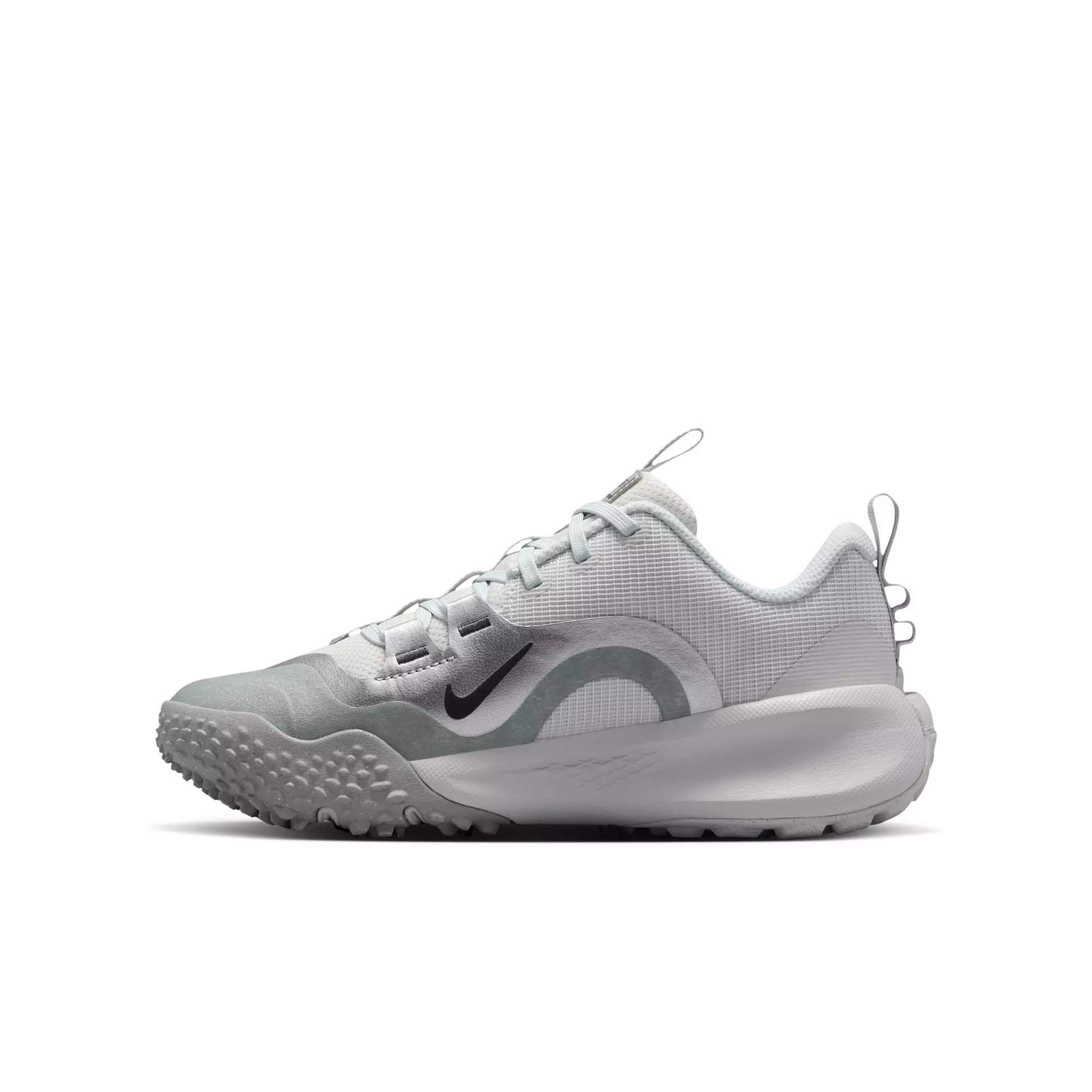 Nike Cross Turf "Photon Dust/Metallic Silver/Vast Grey" Grade School Boys' Baseball Shoe - GREY/WHITE