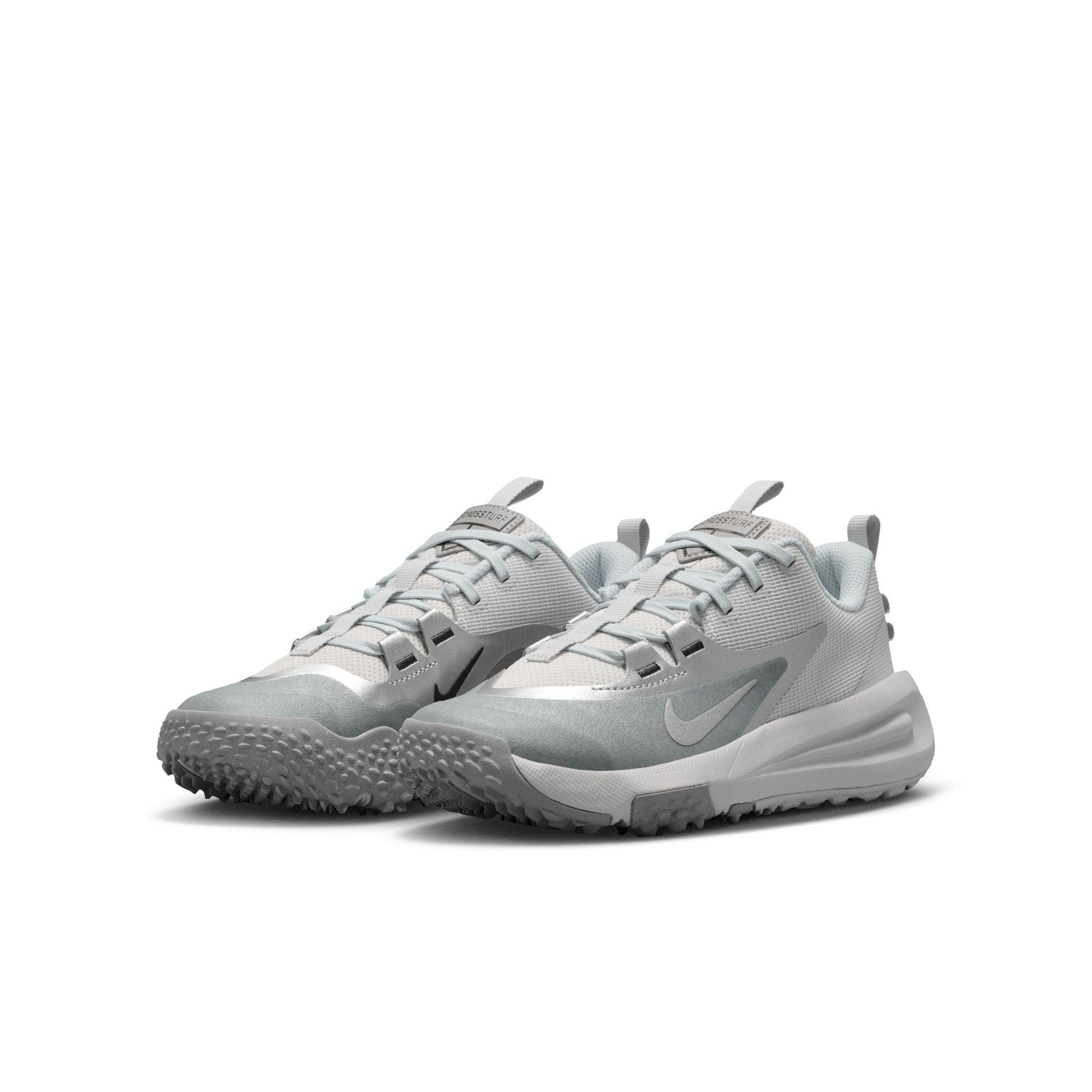 Nike Cross Turf "Photon Dust/Metallic Silver/Vast Grey" Grade School Boys' Baseball Shoe - GREY/WHITE Thumbnail View 5