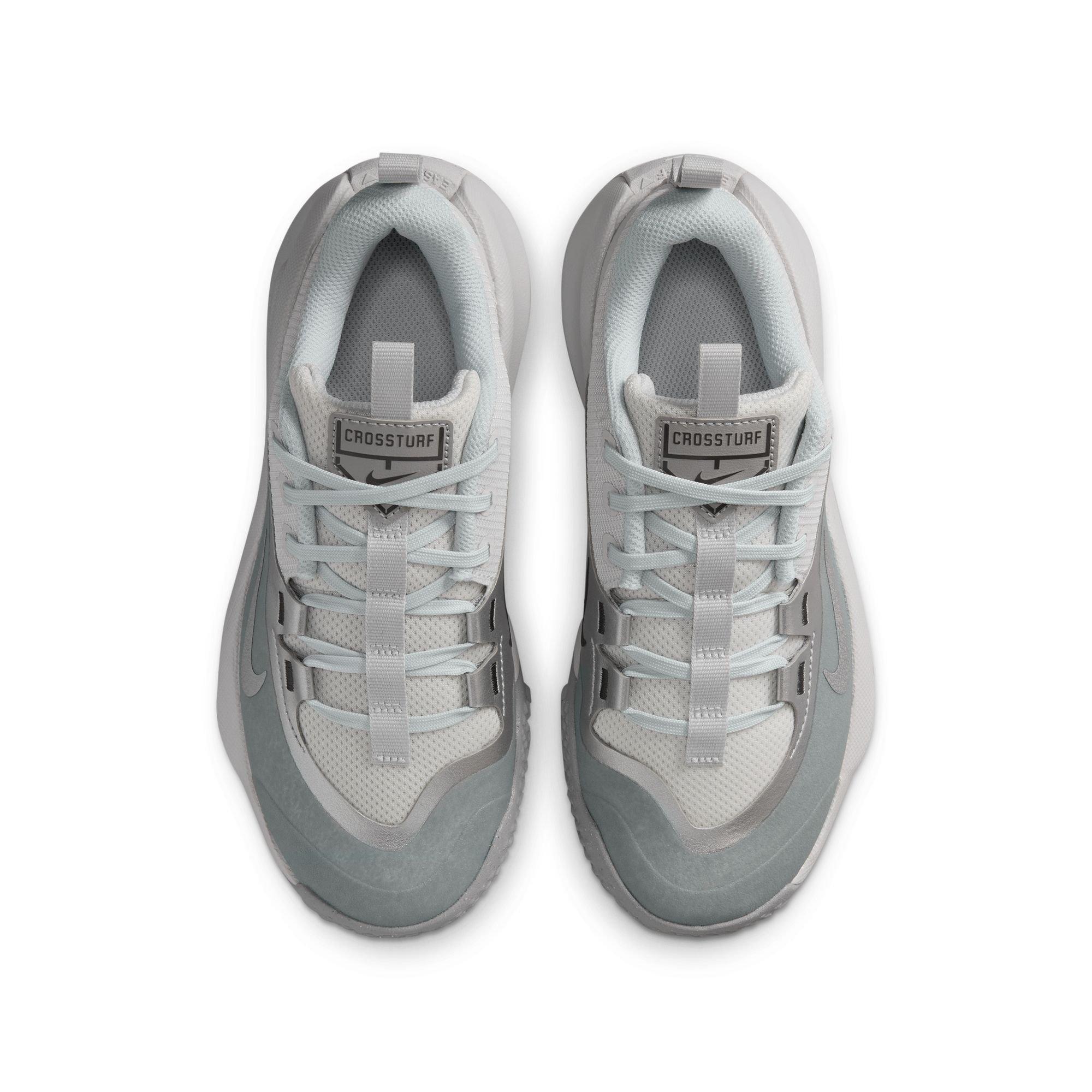 Nike Cross Turf "Photon Dust/Metallic Silver/Vast Grey" Grade School Boys' Baseball Shoe - GREY/WHITE Thumbnail View 6