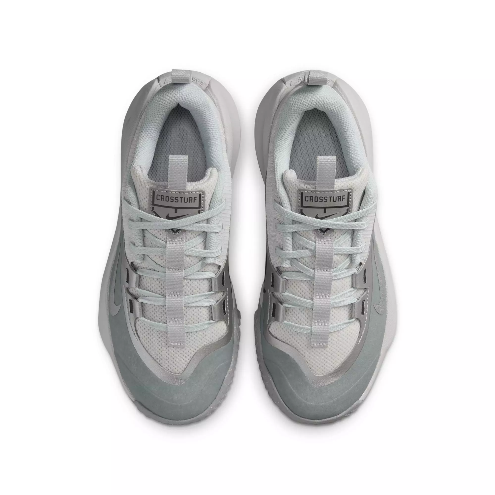 Nike Cross Turf "Photon Dust/Metallic Silver/Vast Grey" Grade School Boys' Baseball Shoe - GREY/WHITE