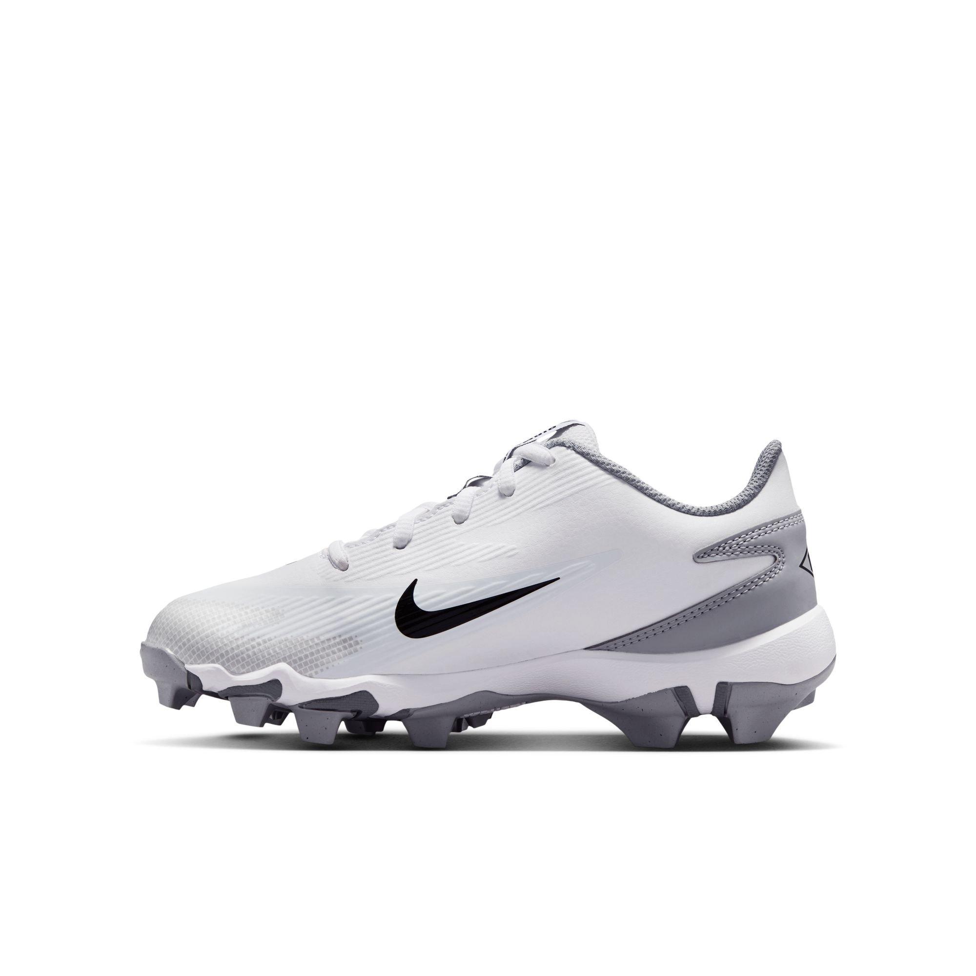 Nike Diamond Clutch "White/Black/Wolf Grey/Smoke Grey" Preschool Boys' Baseball Cleat - WHITE/BLACK Thumbnail View 4