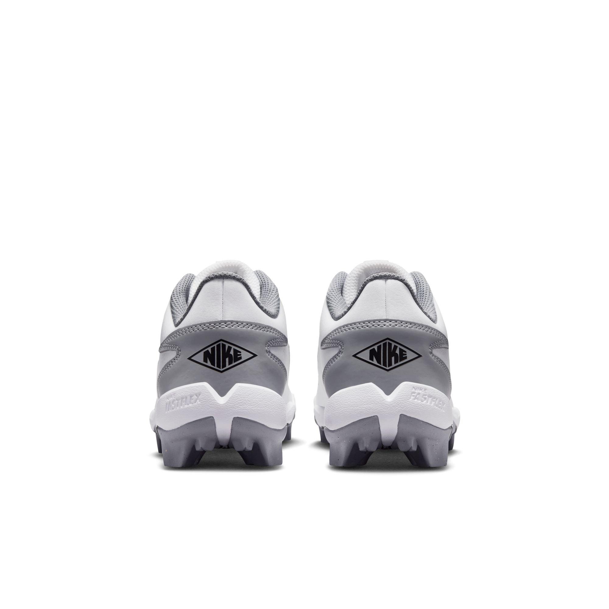 Nike Diamond Clutch "White/Black/Wolf Grey/Smoke Grey" Preschool Boys' Baseball Cleat - WHITE/BLACK Thumbnail View 6