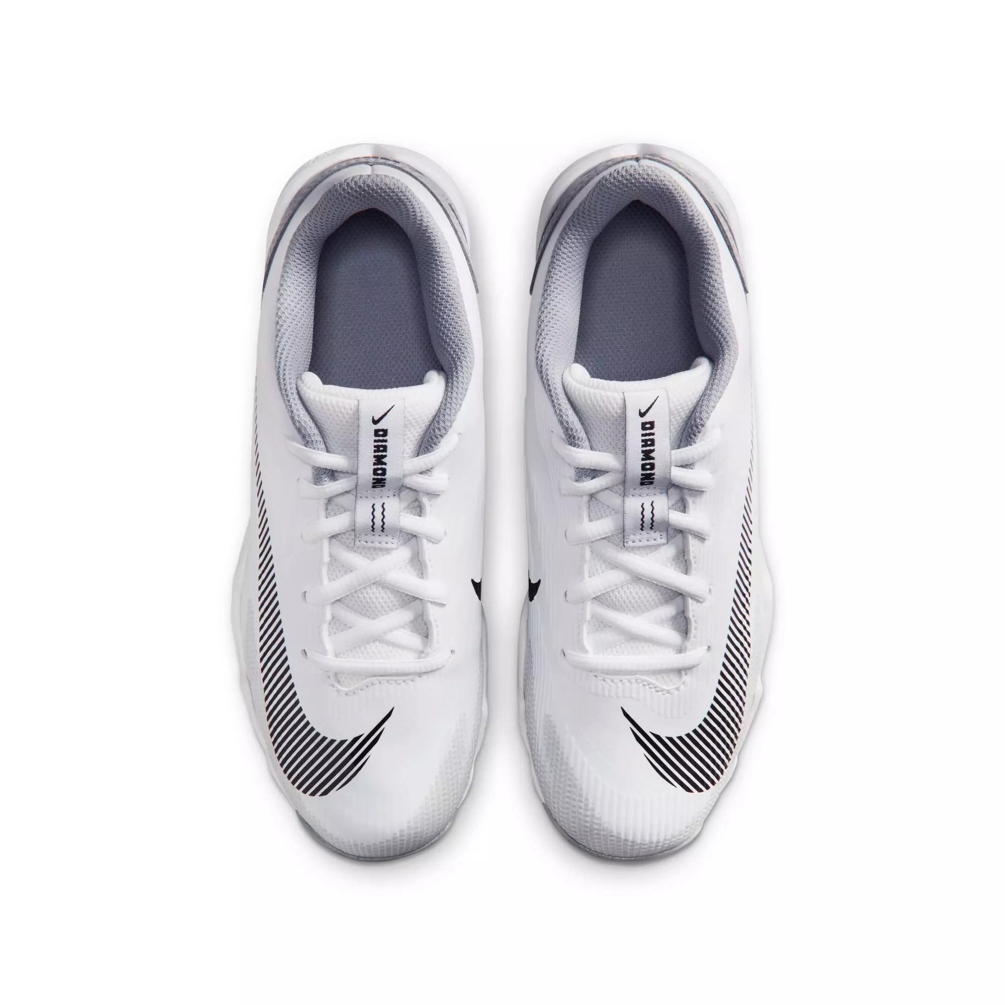 Nike Diamond Clutch "White/Black/Wolf Grey/Smoke Grey" Preschool Boys' Baseball Cleat - WHITE/BLACK