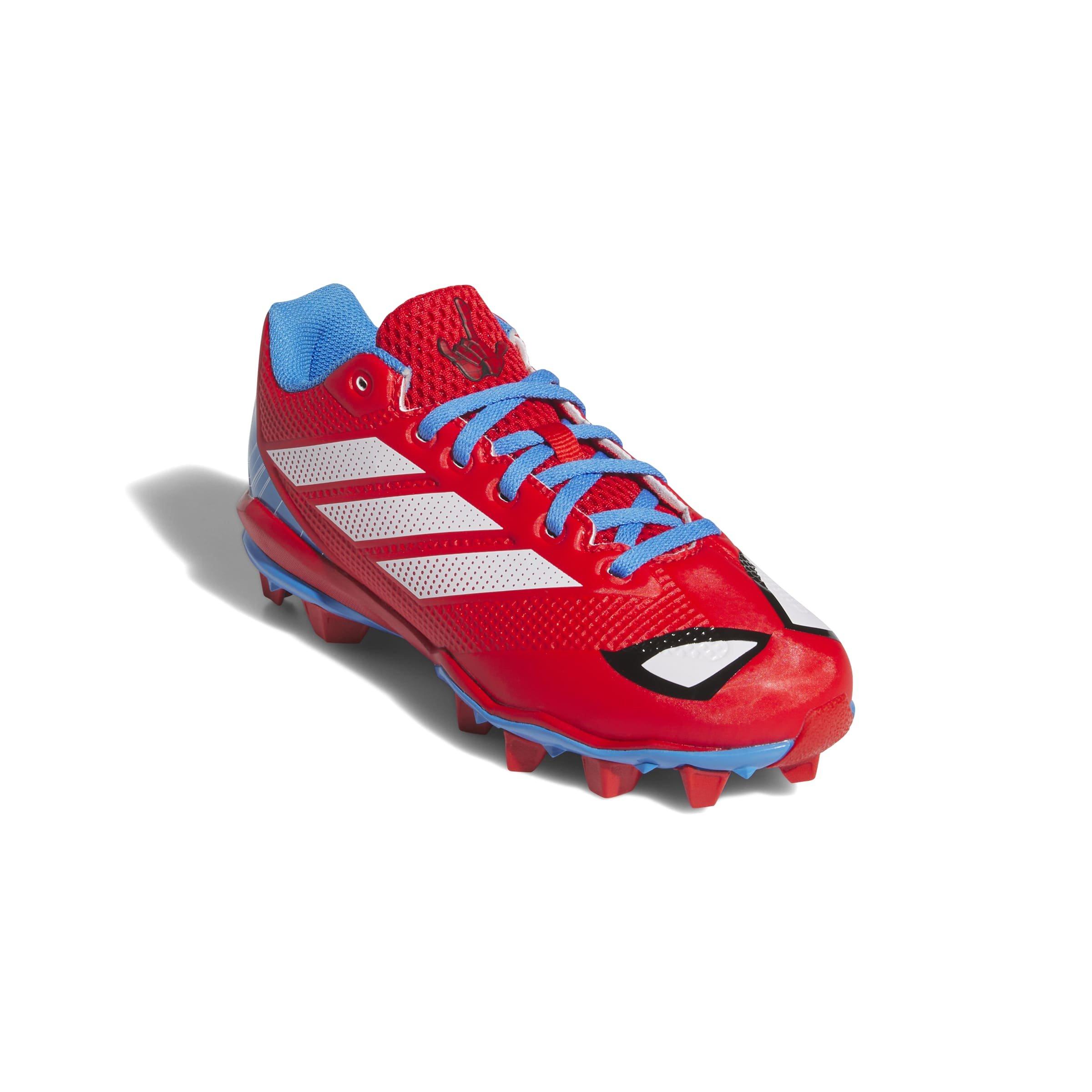 adidas Adizero Impact 2.0 "Spider Man" Preschool Boys' Baseball Cleat - RED/ROYAL Thumbnail View 5