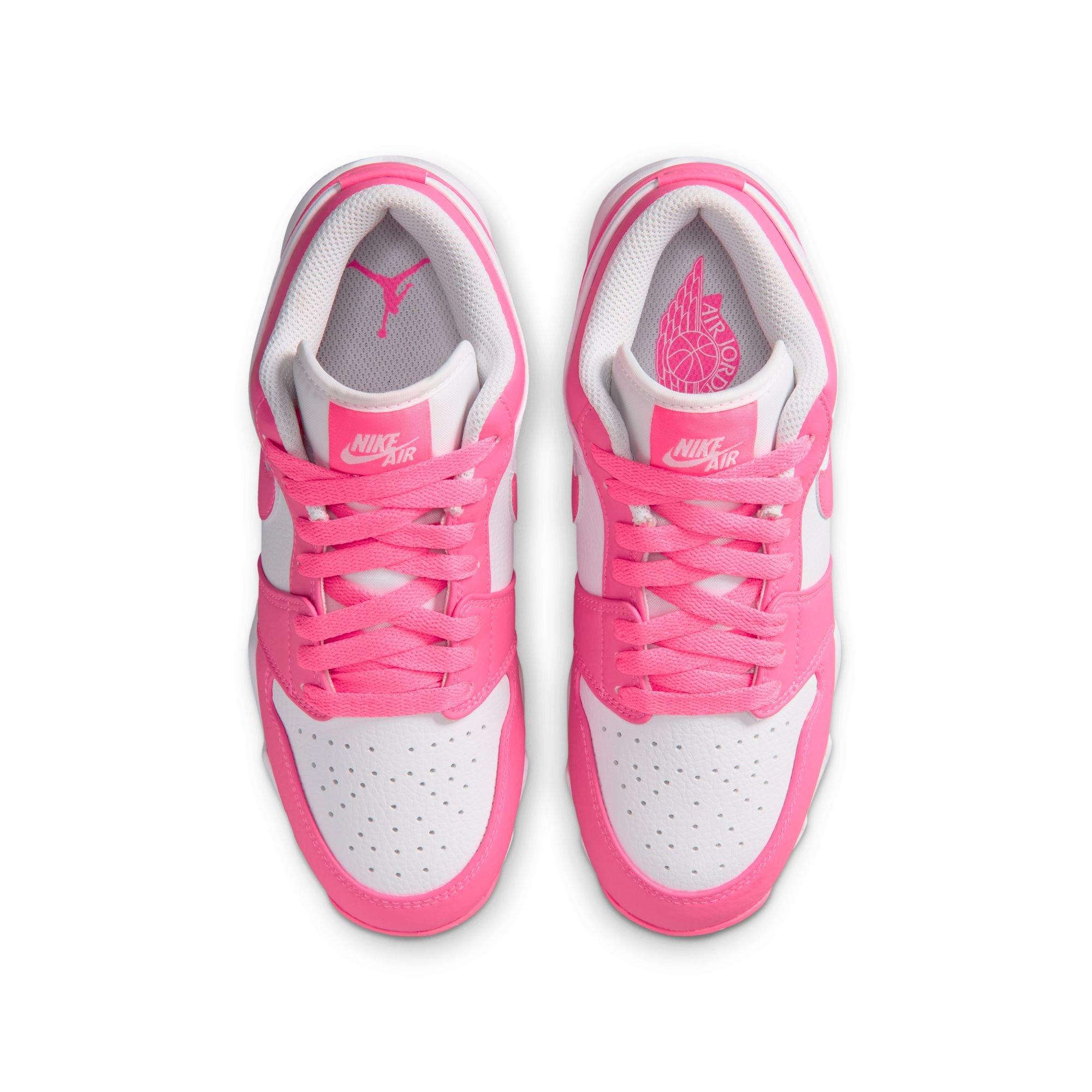 Jordan 1 Low "White/Digital Pink" Preschool Boys' Baseball Cleat - WHITE/PINK Thumbnail View 6