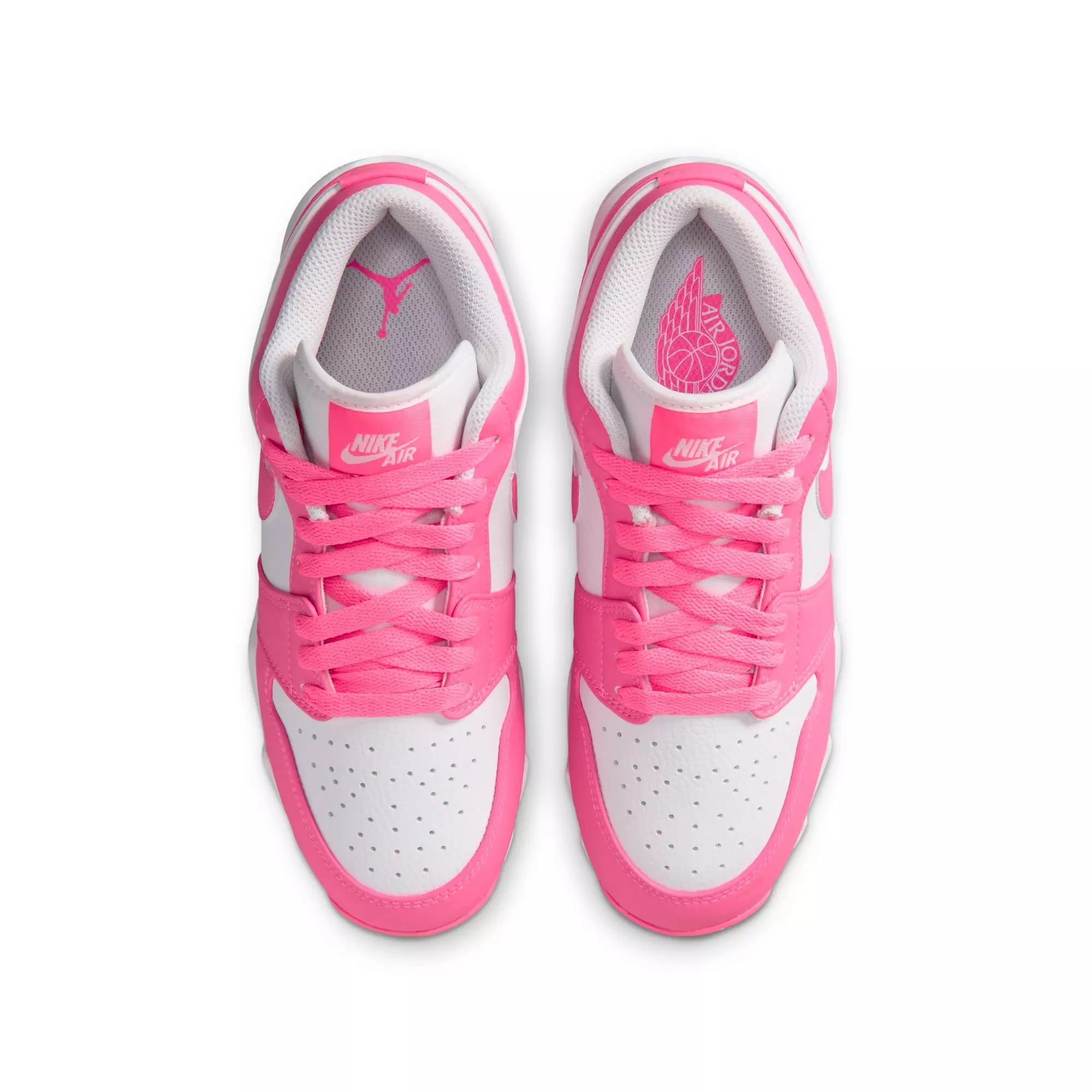 Jordan 1 Low "White/Digital Pink" Preschool Boys' Baseball Cleat - WHITE/PINK