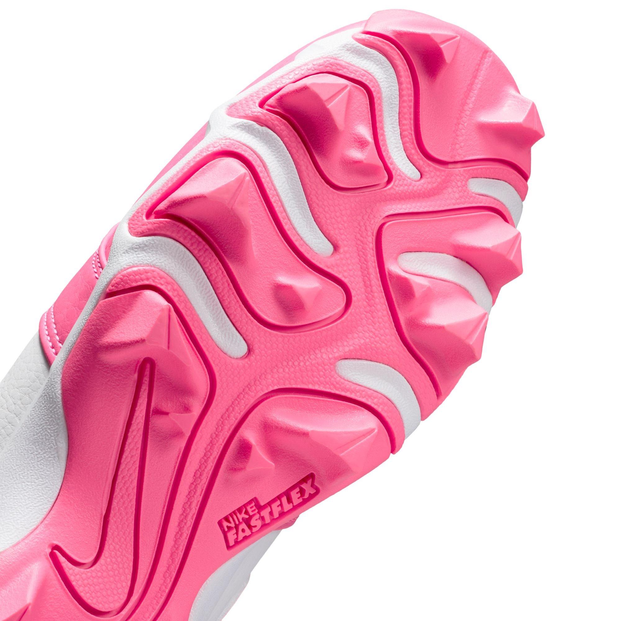 Jordan 1 Low "White/Digital Pink" Preschool Boys' Baseball Cleat - WHITE/PINK Thumbnail View 11