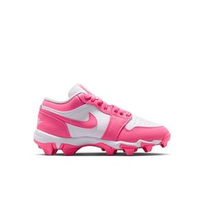 Jordan 1 Low "White/Digital Pink" Preschool Boys' Baseball Cleat