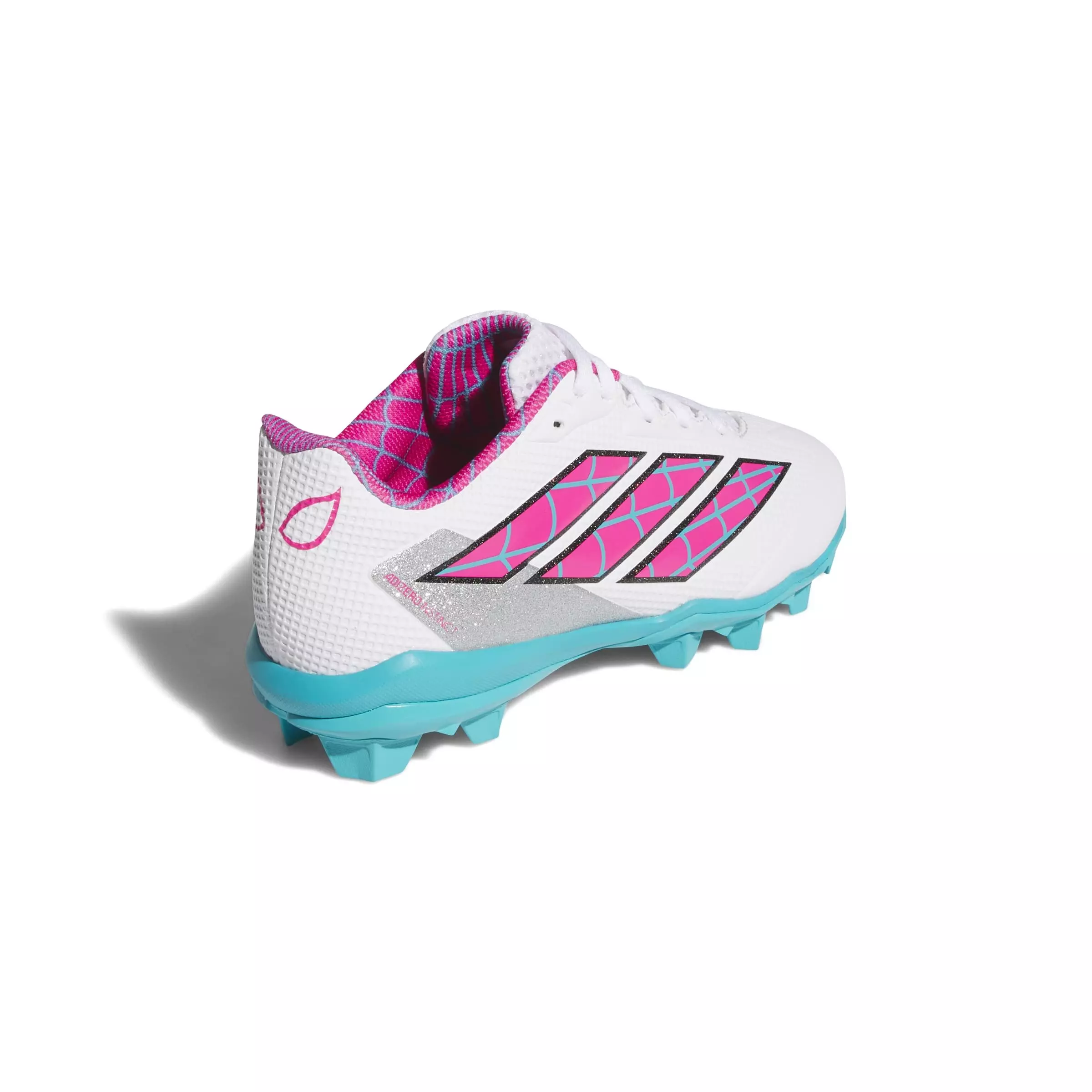 adidas Adizero Instinct 2.0 "Marvel Ghost Spider" Preschool Girls' Softball Cleat - WHITE/TEAL