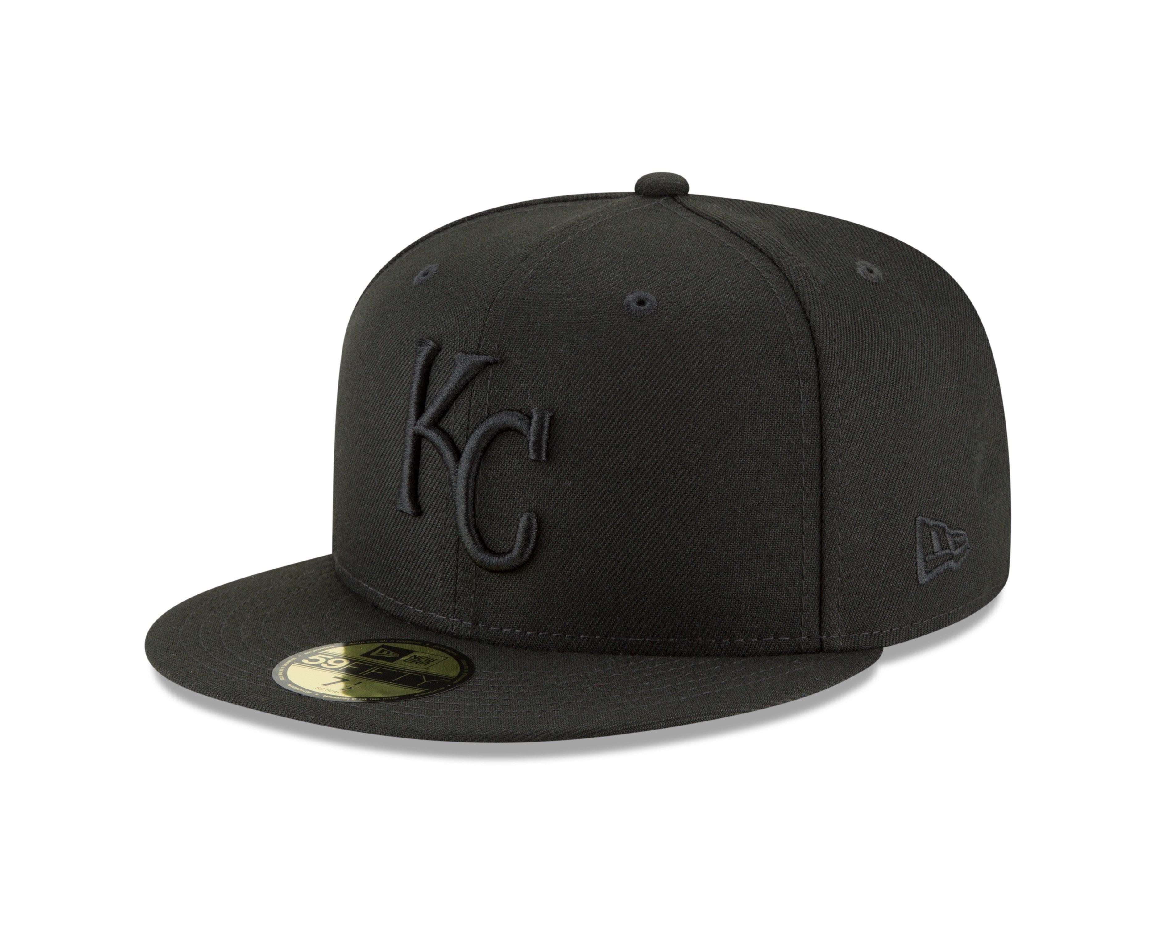 New Era Kansas City Royals 59FIFTY Triple Black Fitted Hat-Black - BLACK Thumbnail View 1